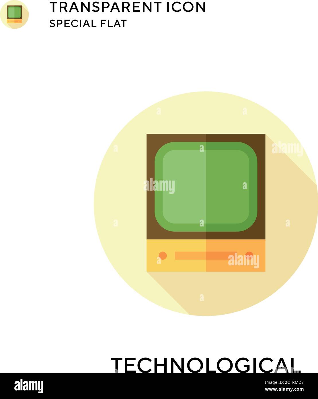 Technological vector icon. Flat style illustration. EPS 10 vector. Stock Vector