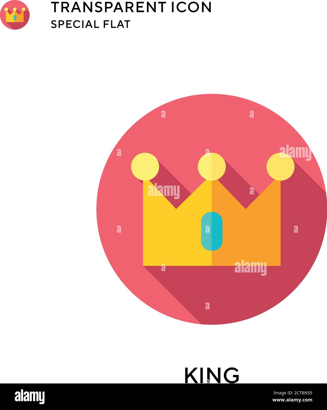King vector icon. Flat style illustration. EPS 10 vector Stock Vector ...