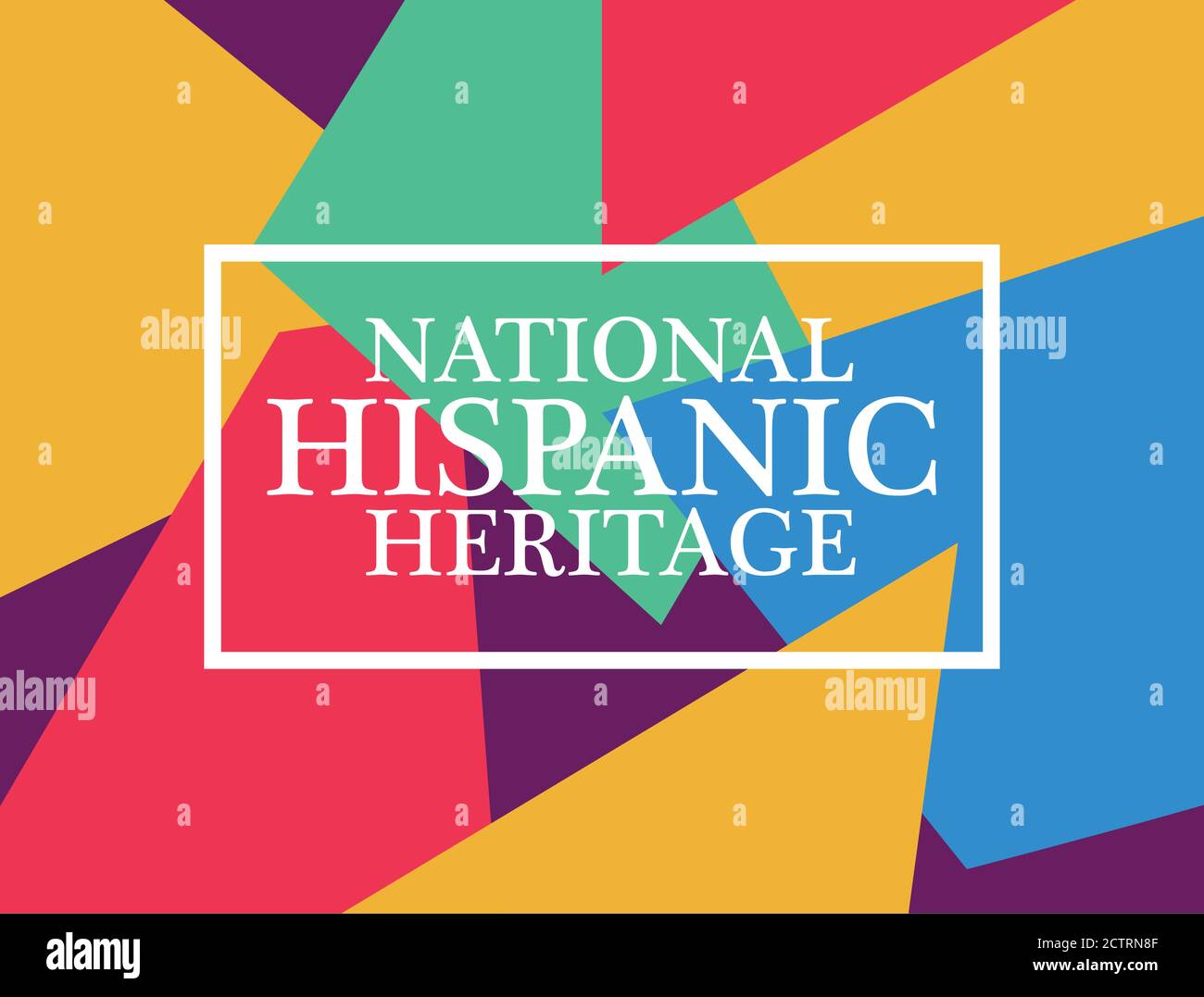 national hispanic heritage label in multicolor background vector illustration design Stock Vector