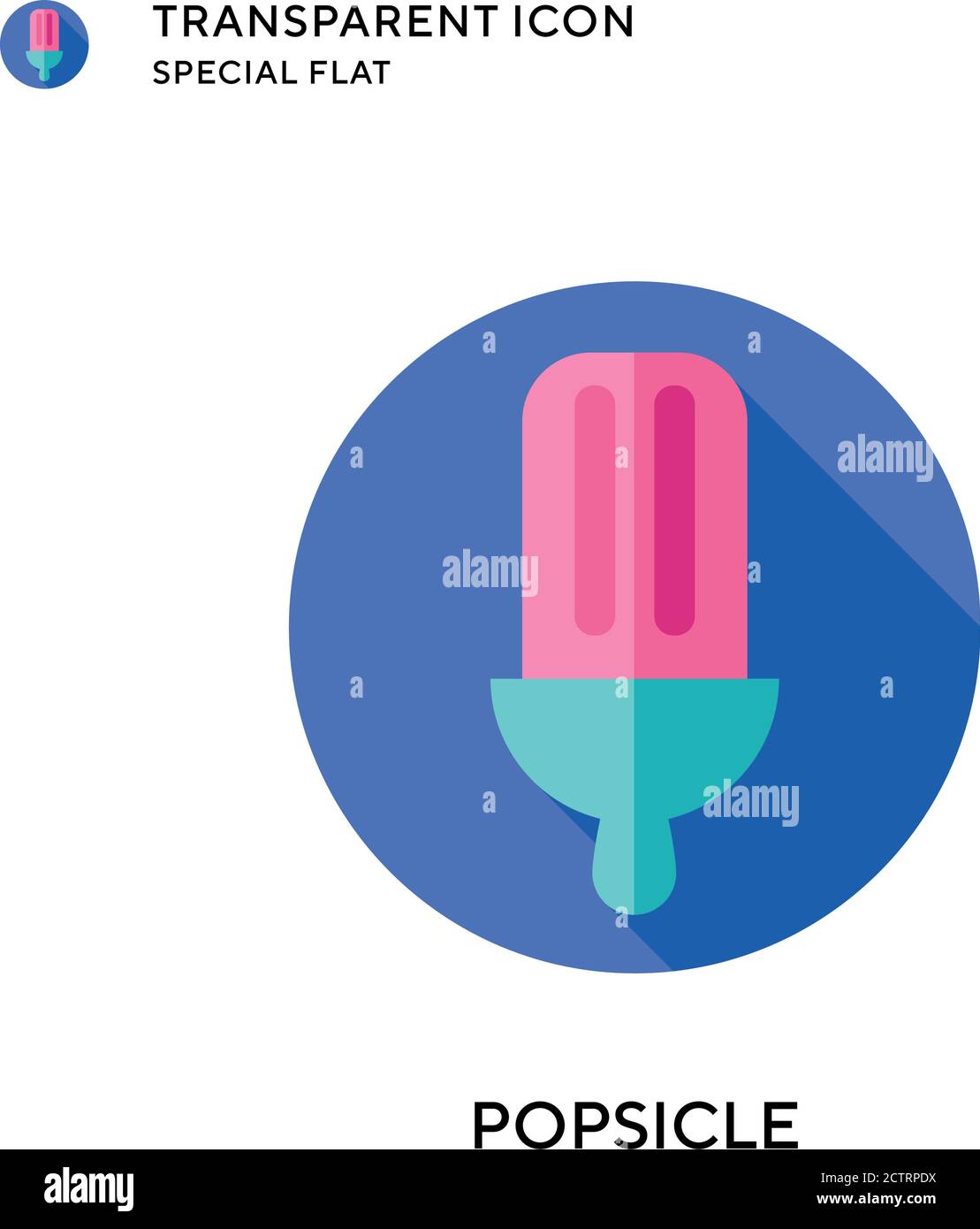 Popsicle vector icon. Flat style illustration. EPS 10 vector Stock ...