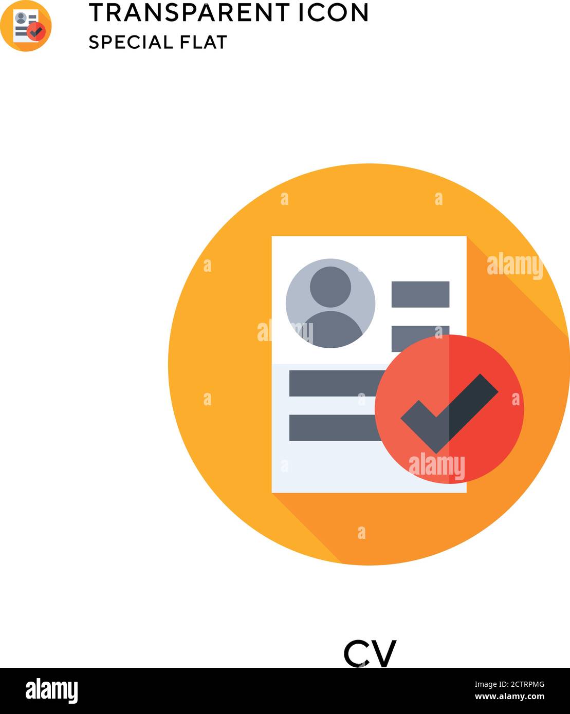 Cv vector icon. Flat style illustration. EPS 10 vector Stock Vector ...