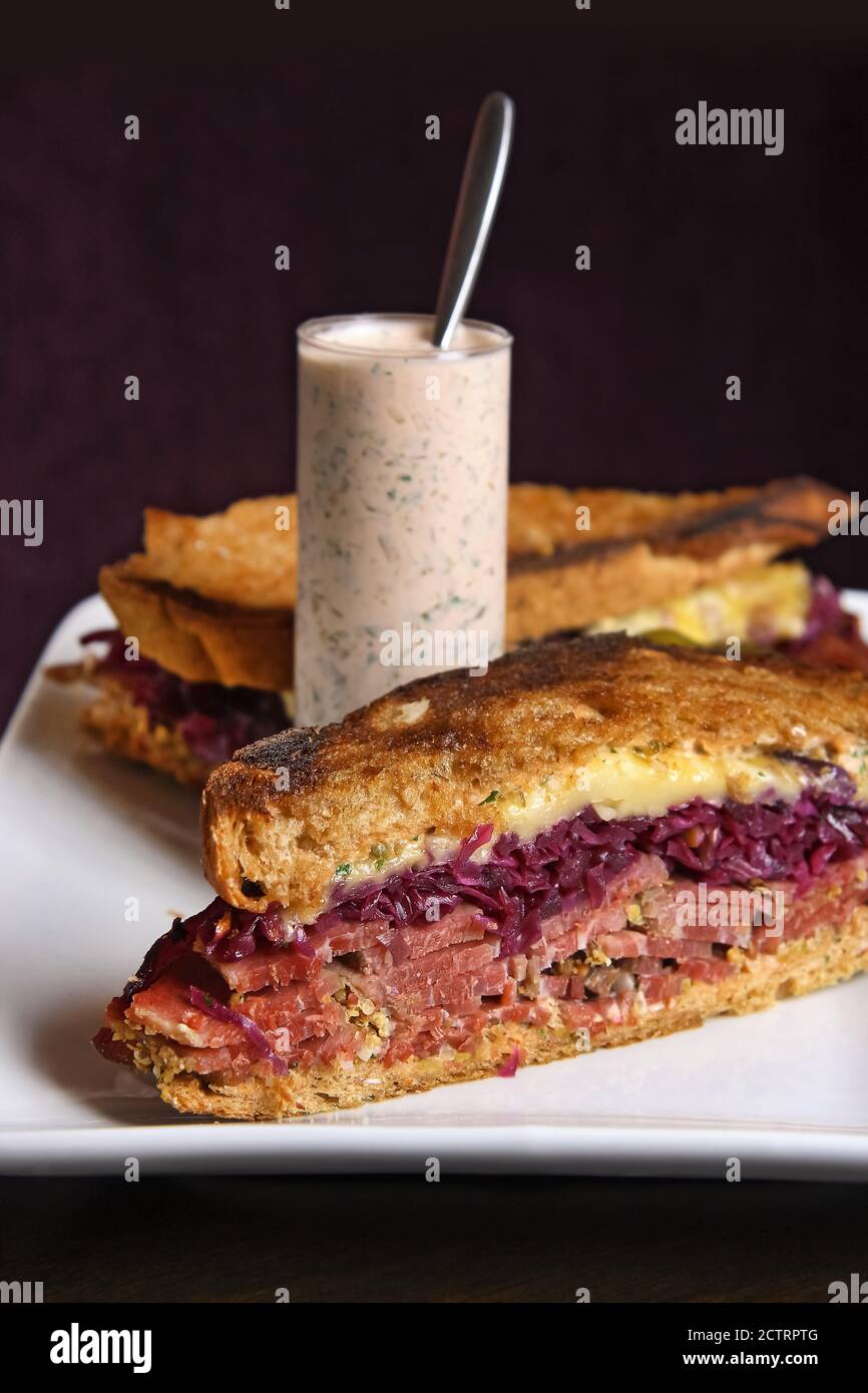 Pastrami sandwich hires stock photography and images Alamy