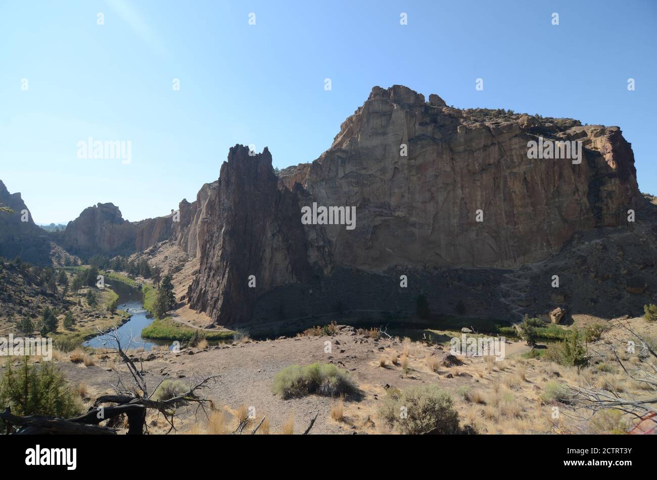 Smit Rock State Park and crooked river, Oregon Stock Photo