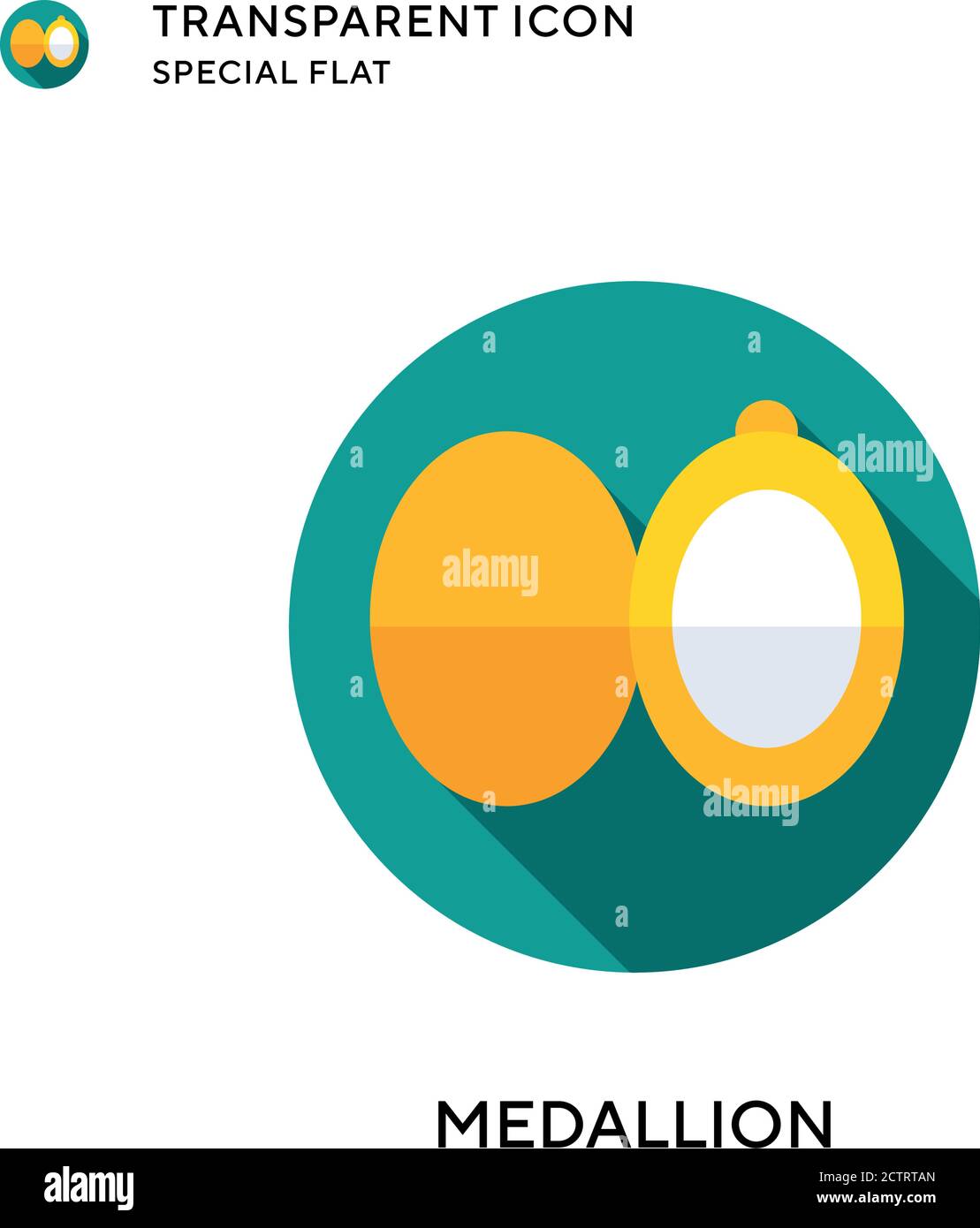Medallion vector icon. Flat style illustration. EPS 10 vector. Stock Vector