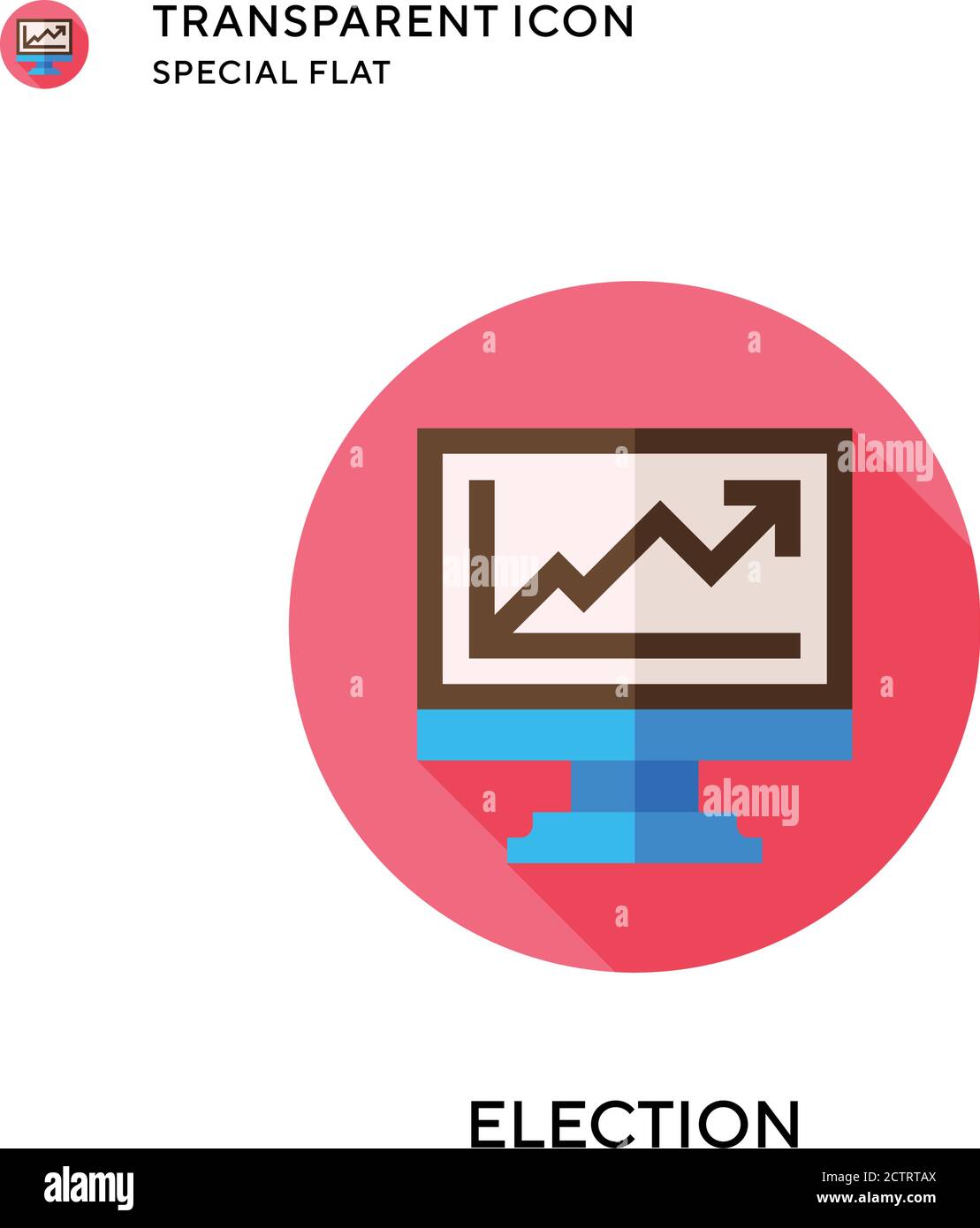 Election vector icon. Flat style illustration. EPS 10 vector. Stock Vector