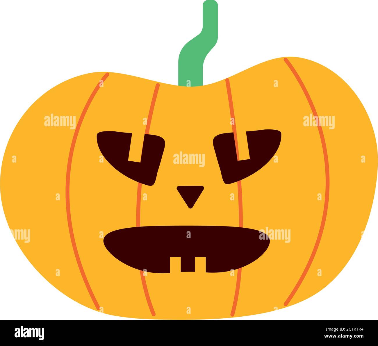 halloween pumpkin with face flat style icon vector illustration design ...