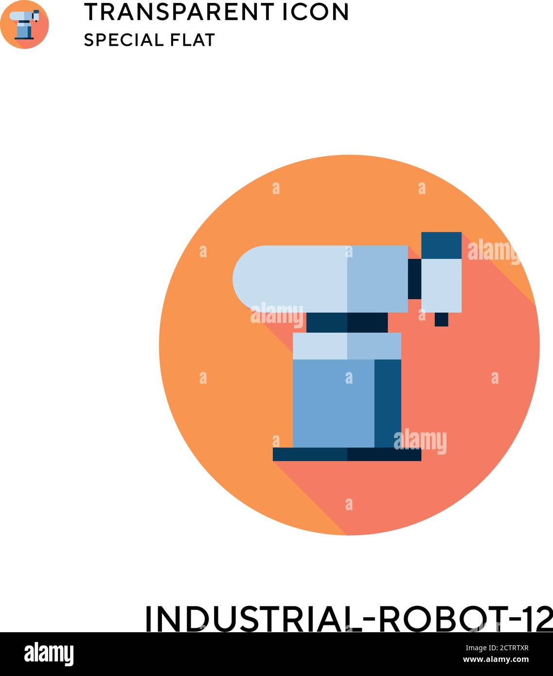 Industrial-robot-12 vector icon. Flat style illustration. EPS 10 vector. Stock Vector
