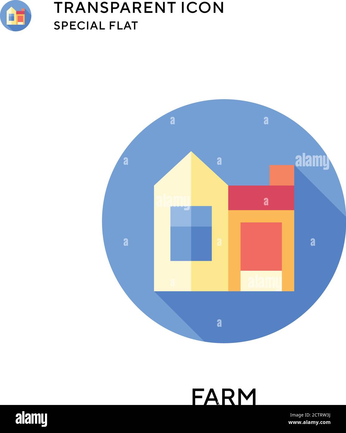 Farm vector icon. Flat style illustration. EPS 10 vector Stock Vector ...