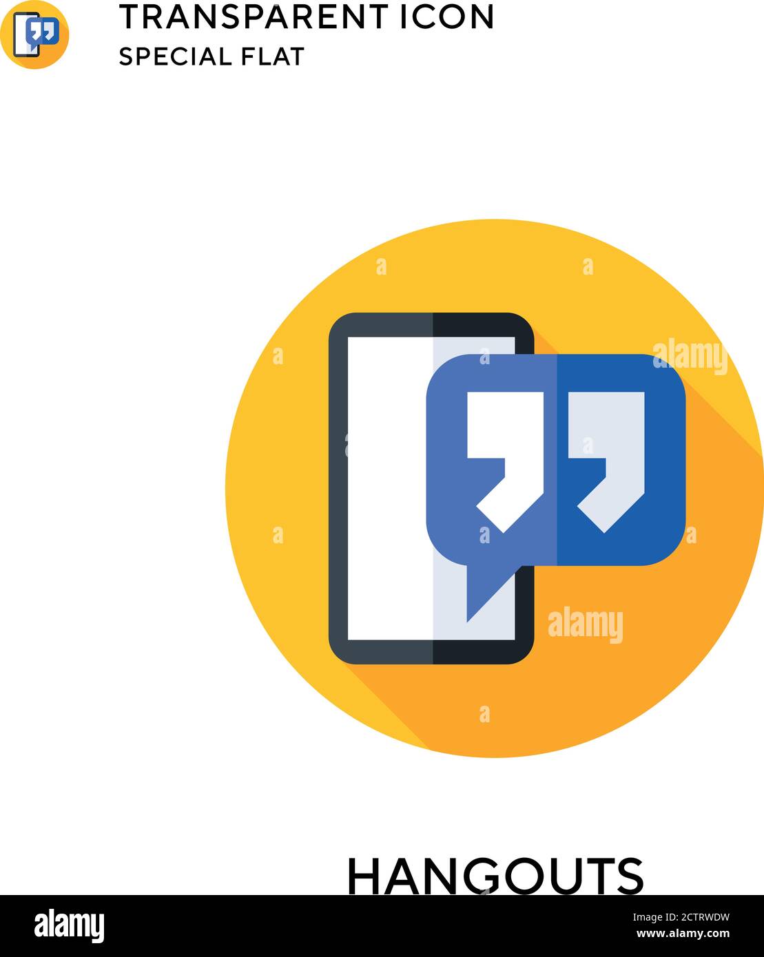 Hangouts vector icon. Flat style illustration. EPS 10 vector. Stock Vector