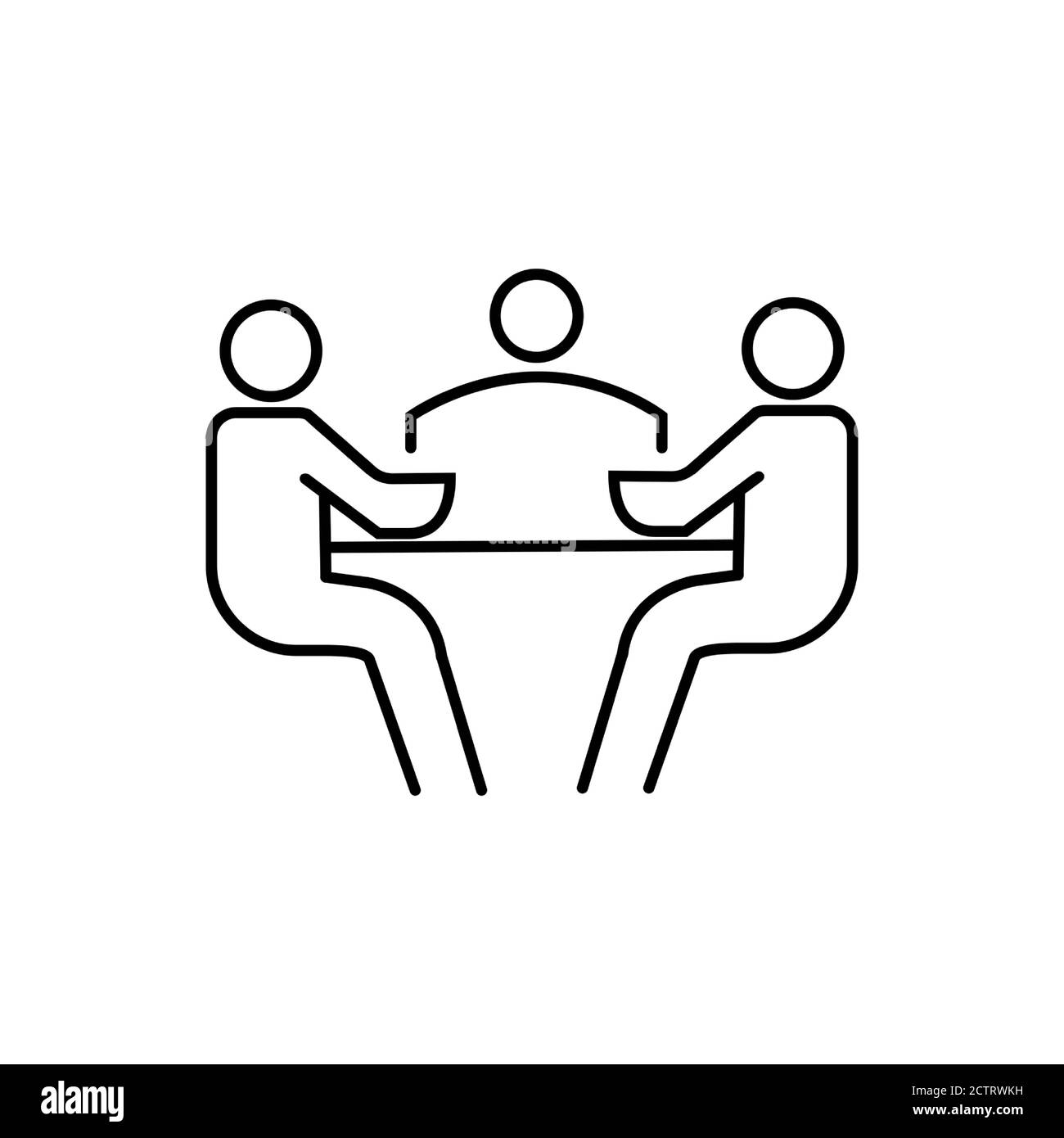 Business meeting table icon Stock Vector Images - Alamy
