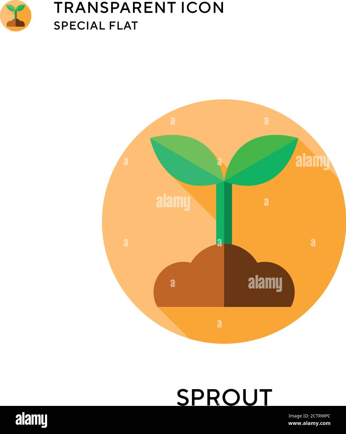 Sprout vector icon. Flat style illustration. EPS 10 vector Stock Vector ...