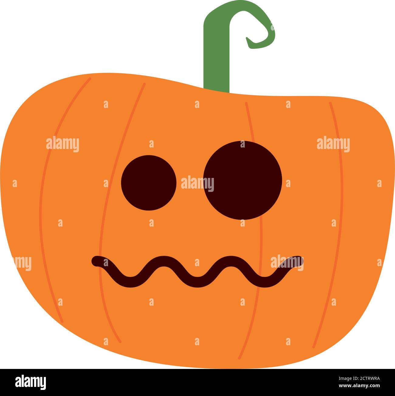 halloween pumpkin with face flat style icon vector illustration design ...