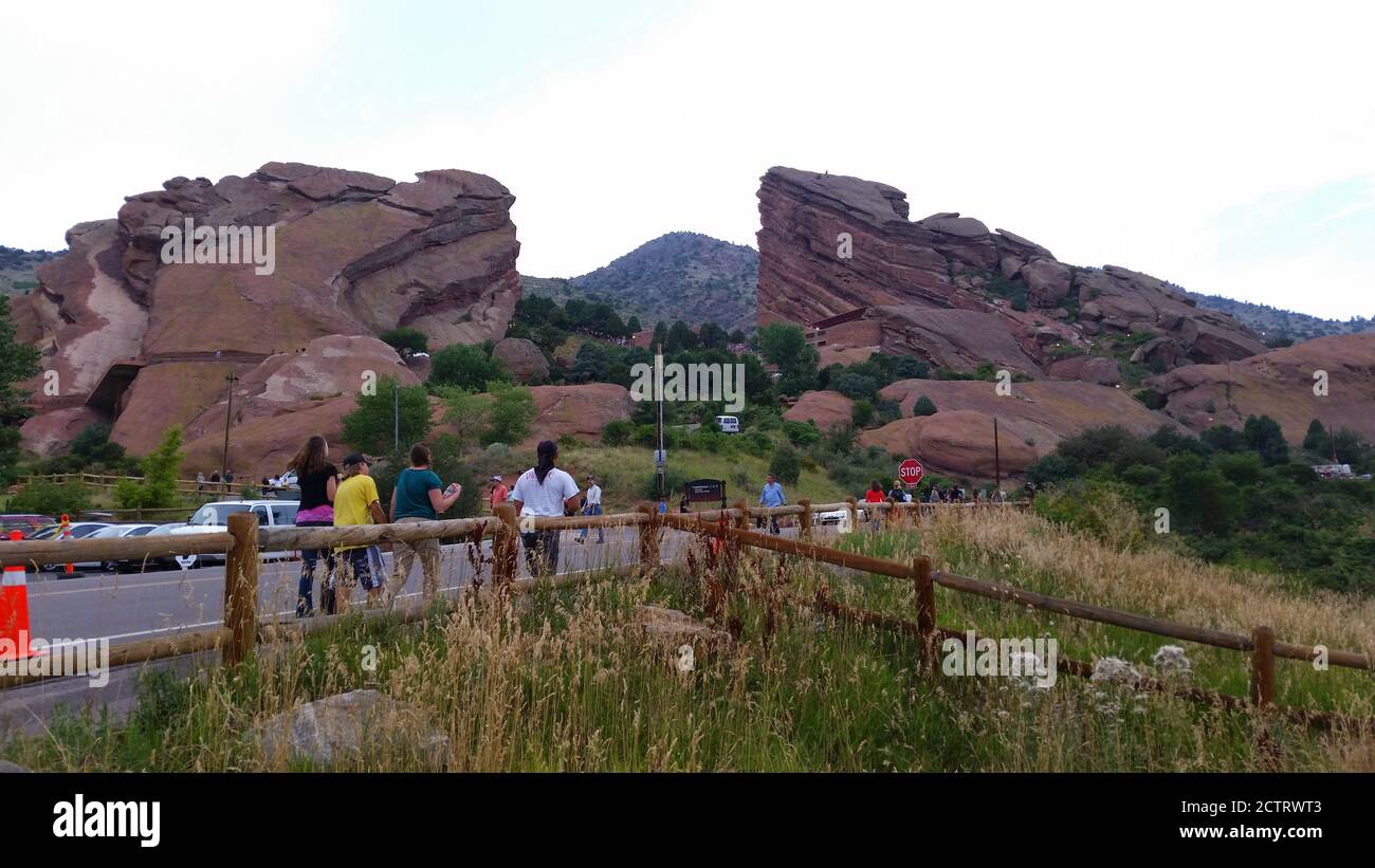 Red Rocks amphitheater in Colorado Stock Photo