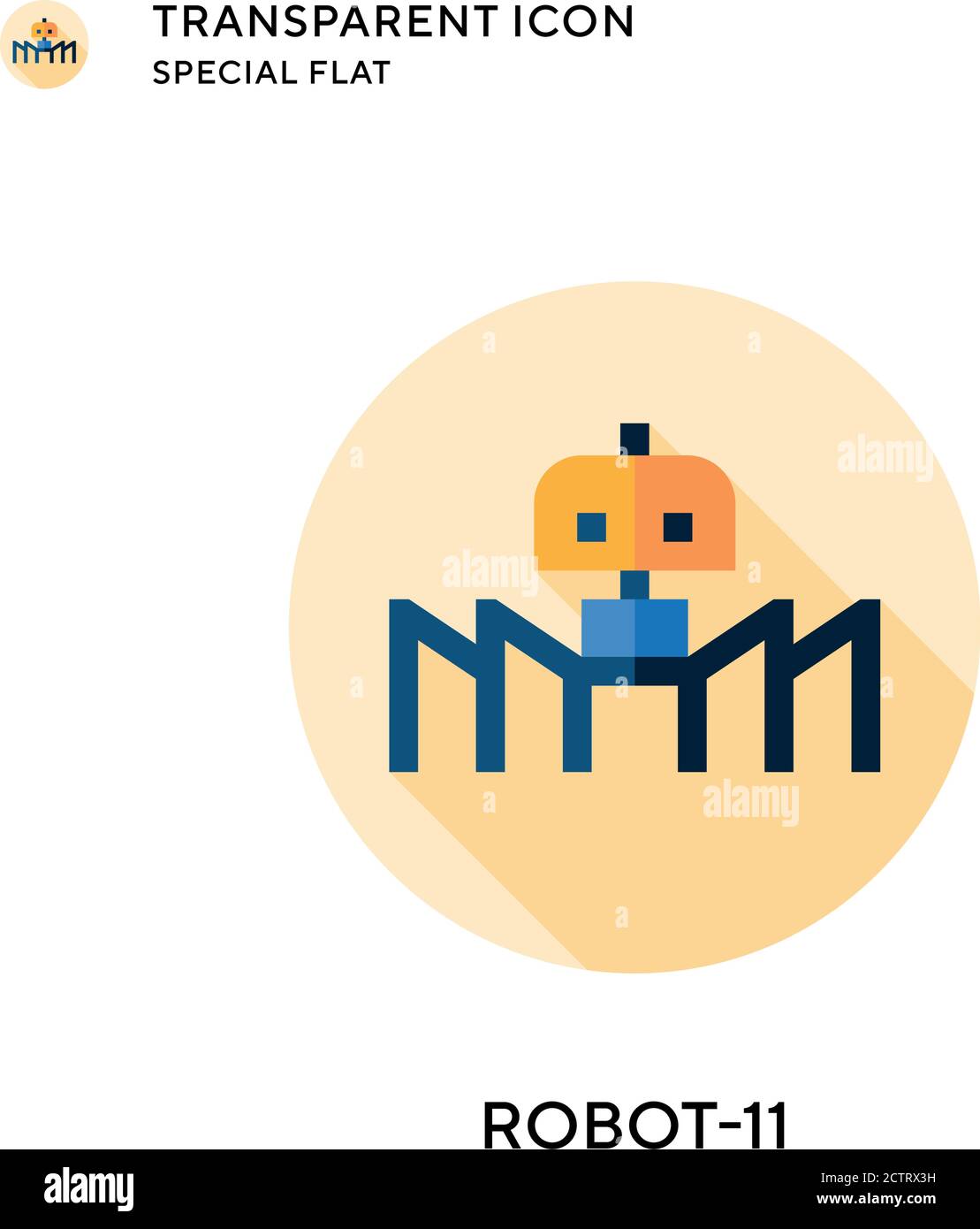 Robot-11 vector icon. Flat style illustration. EPS 10 vector. Stock Vector