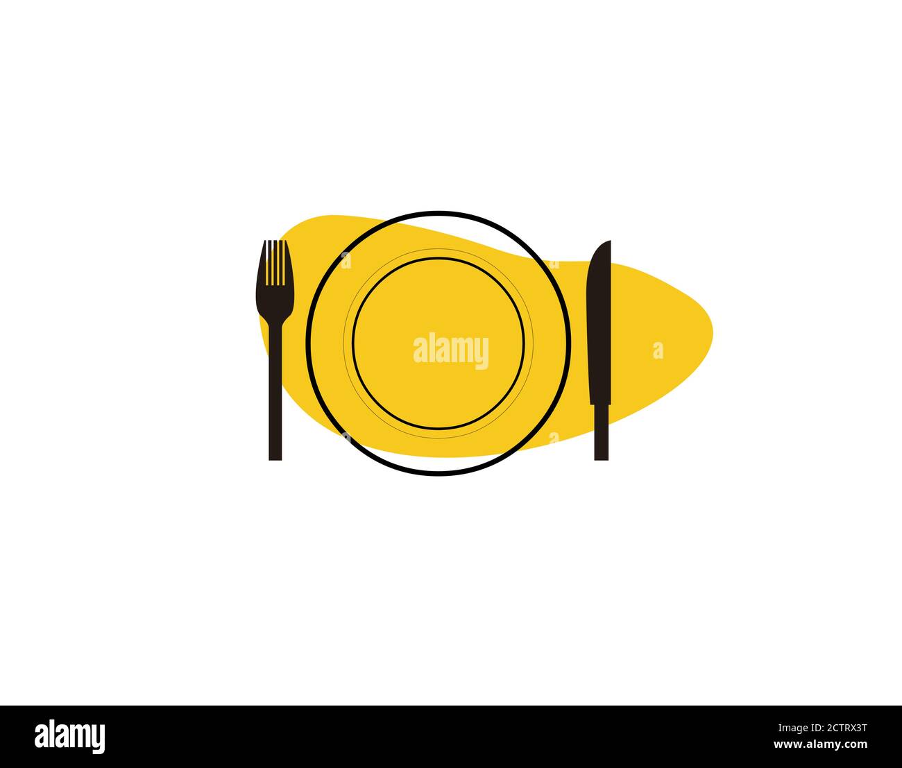 plate Flat Icon on white background in vector illustration Stock Vector