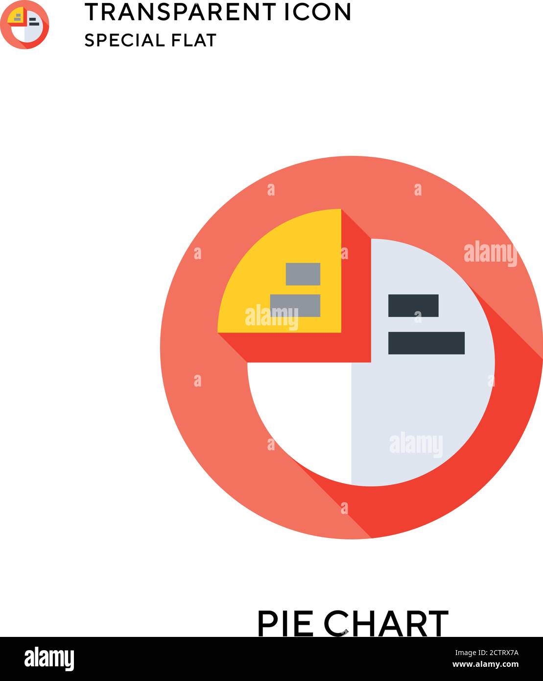 Pie chart vector icon. Flat style illustration. EPS 10 vector Stock ...