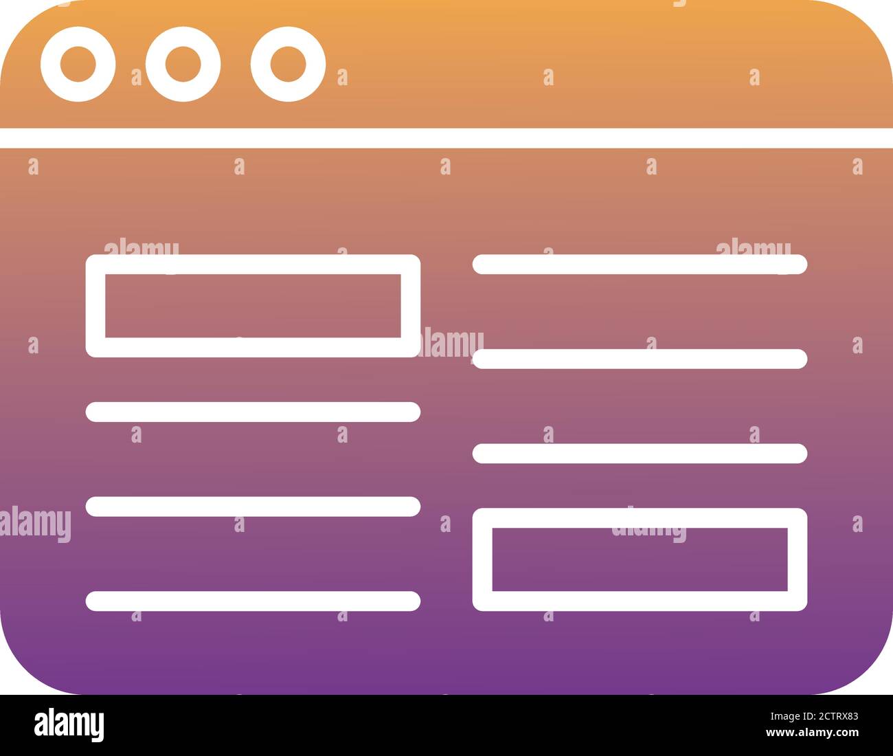webpage template degradient style icon vector illustration design Stock ...