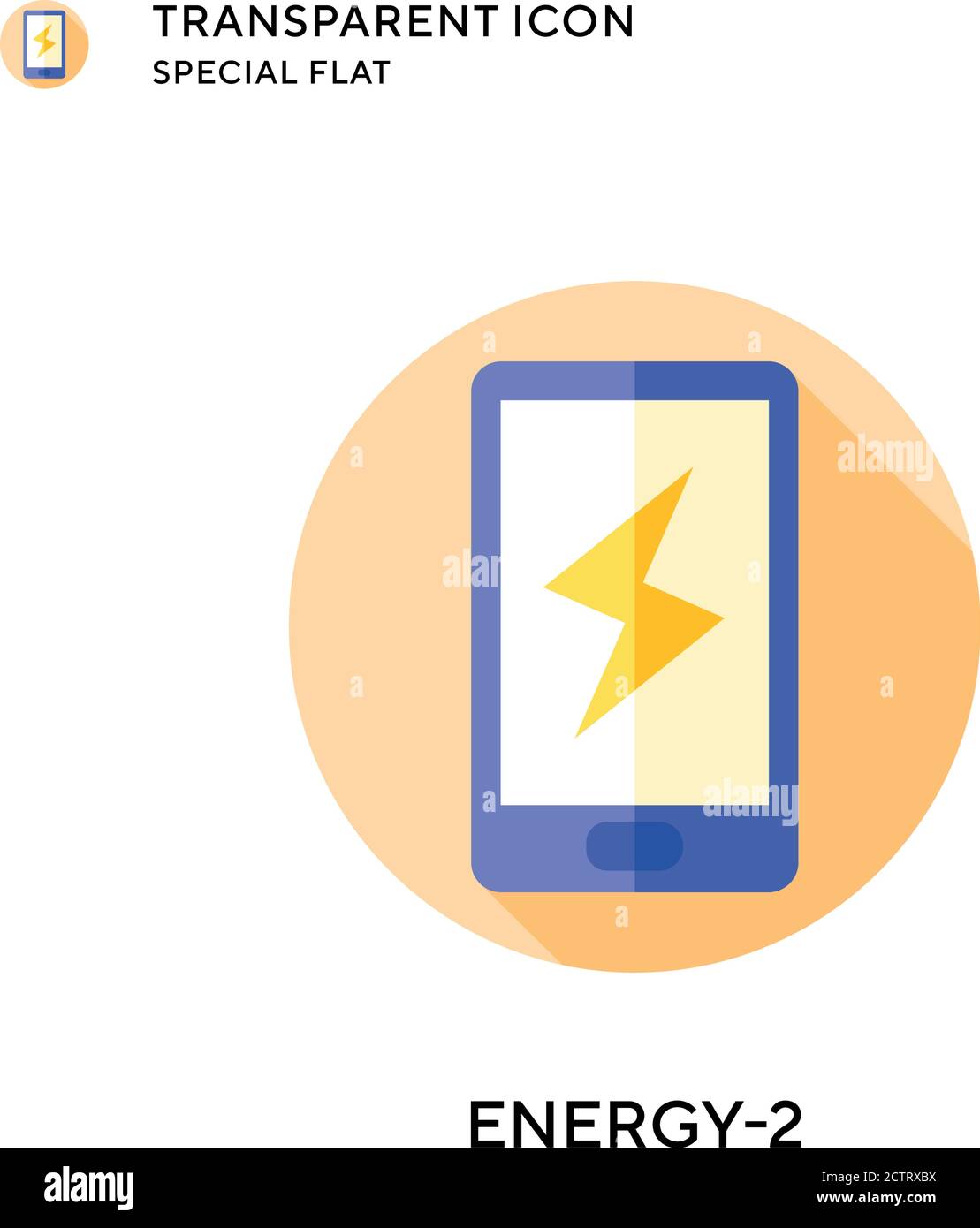 Energy-2 vector icon. Flat style illustration. EPS 10 vector. Stock Vector