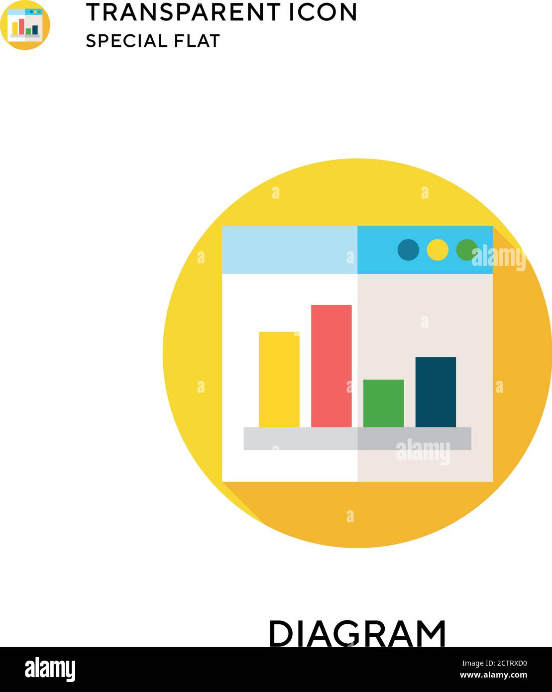 Diagram vector icon. Flat style illustration. EPS 10 vector Stock ...
