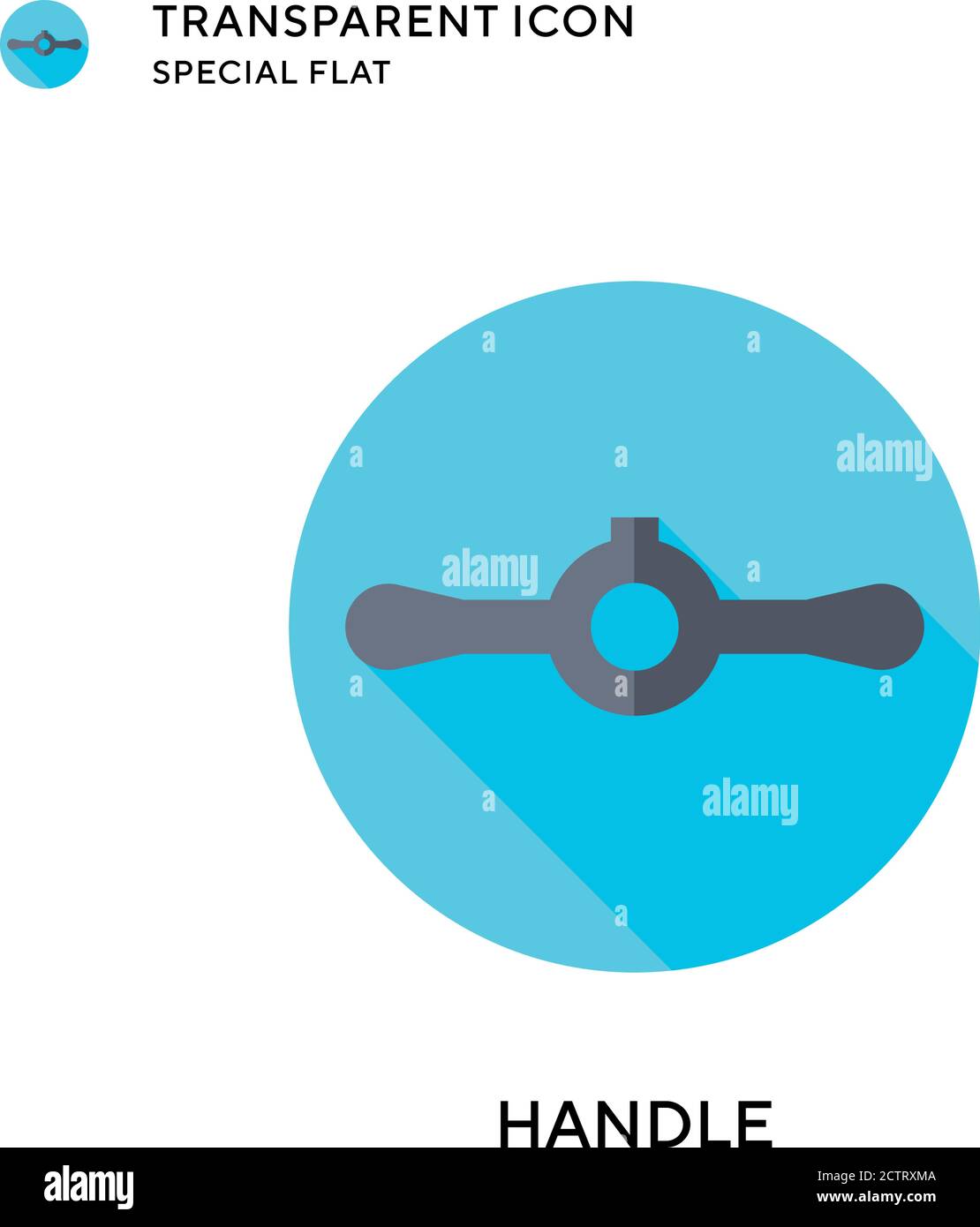 Handle vector icon. Flat style illustration. EPS 10 vector. Stock Vector