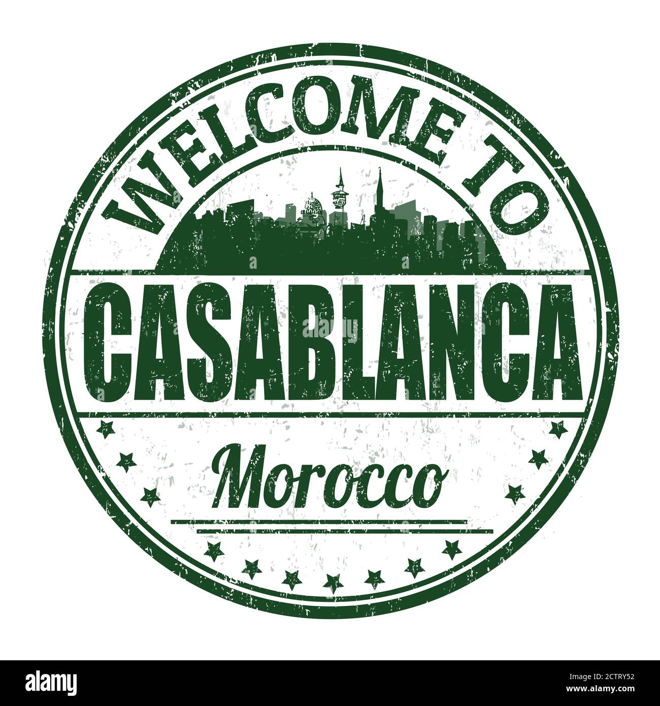 Welcome to Casablanca grunge rubber stamp on white background, vector illustration Stock Vector