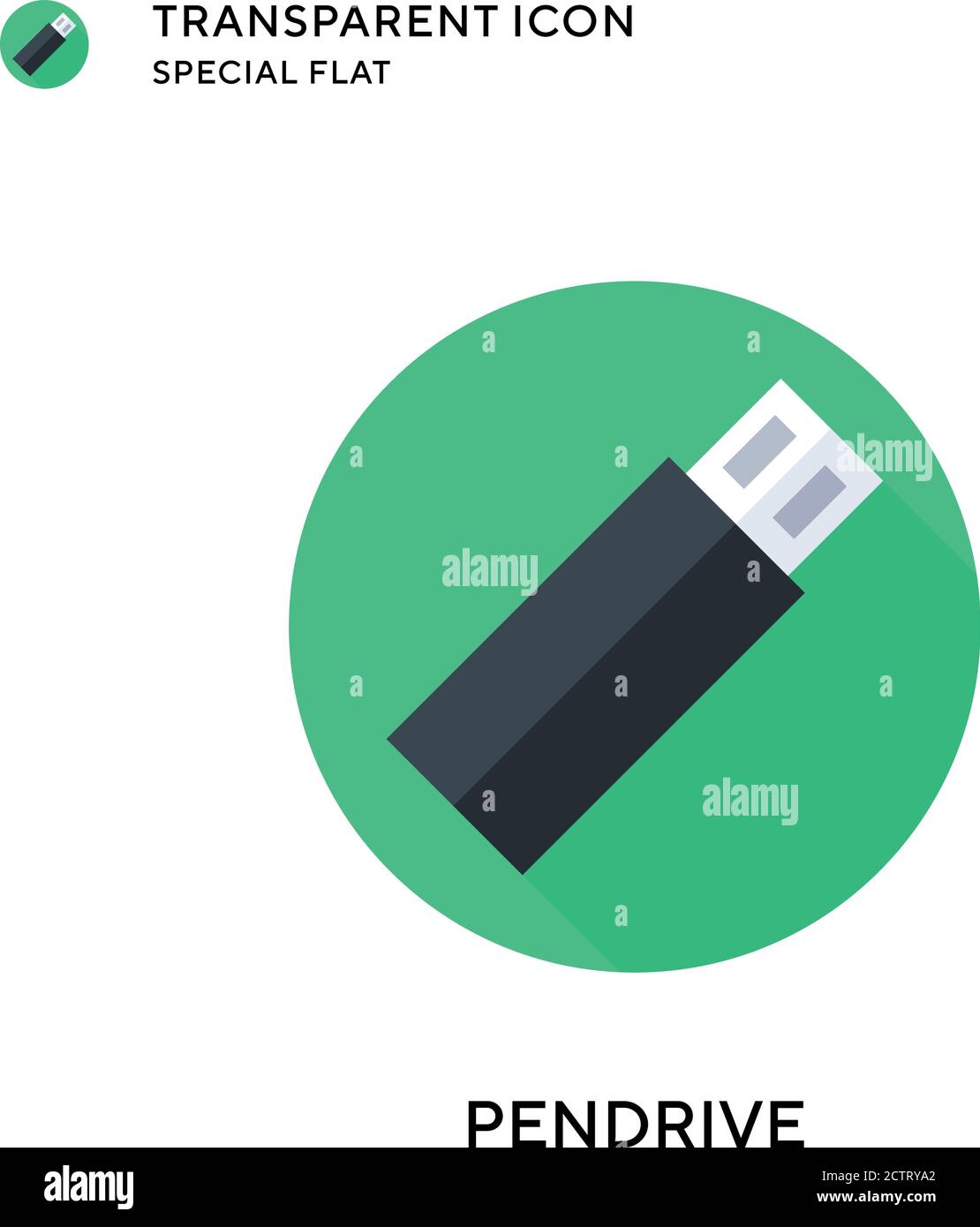 Pendrive vector icon. Flat style illustration. EPS 10 vector Stock ...
