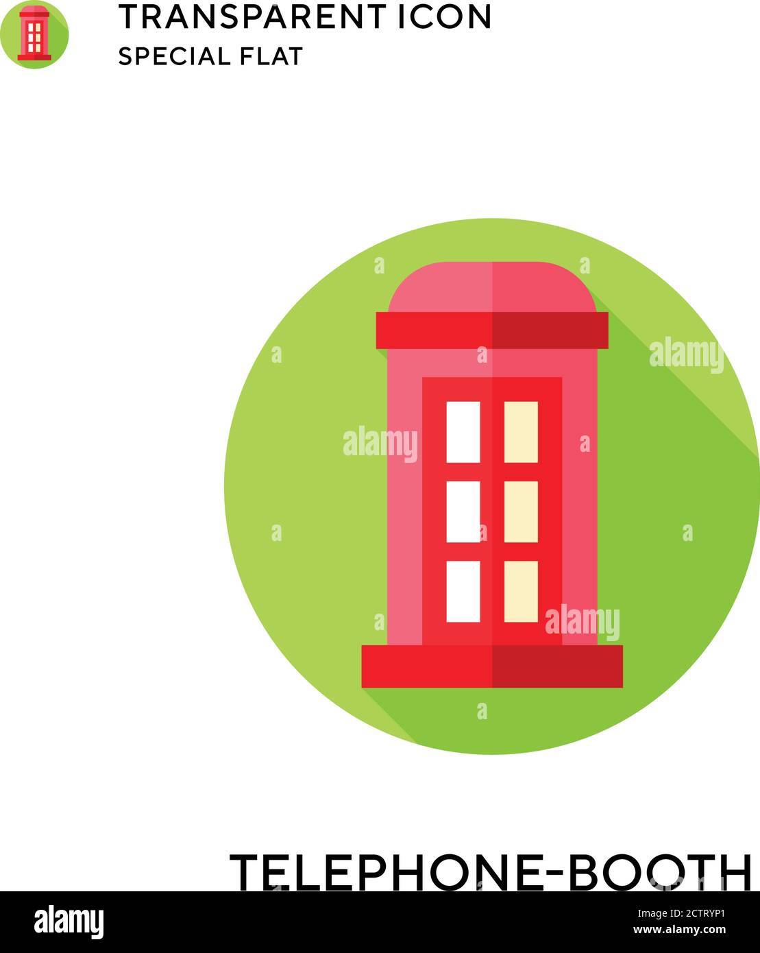 Telephone-booth vector icon. Flat style illustration. EPS 10 vector ...
