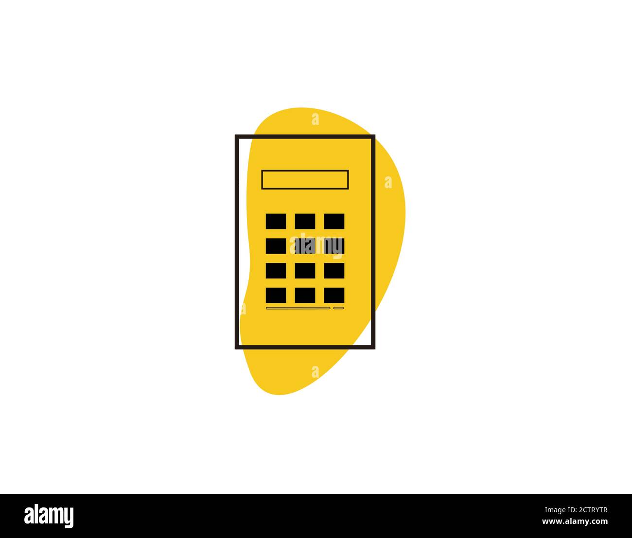 Calculator Flat Icon on white background in vector illustration Stock Vector