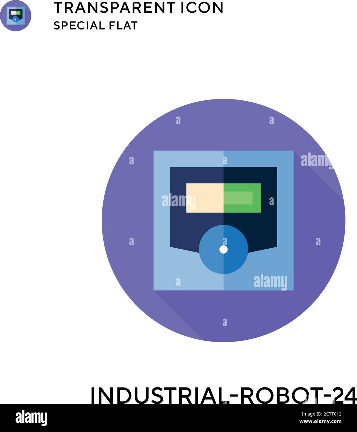 Industrial-robot-24 vector icon. Flat style illustration. EPS 10 vector. Stock Vector