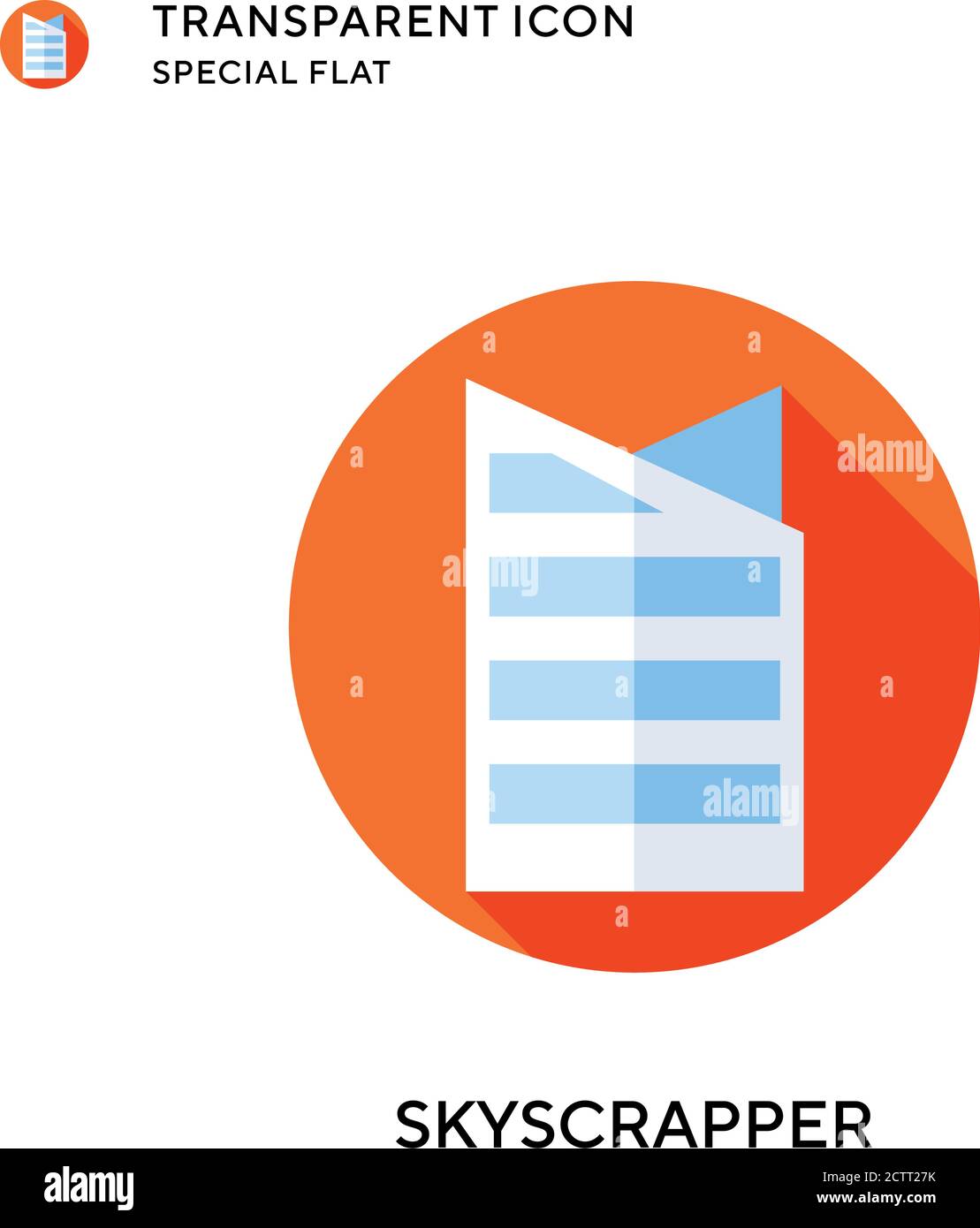 Skyscrapper vector icon. Flat style illustration. EPS 10 vector Stock ...