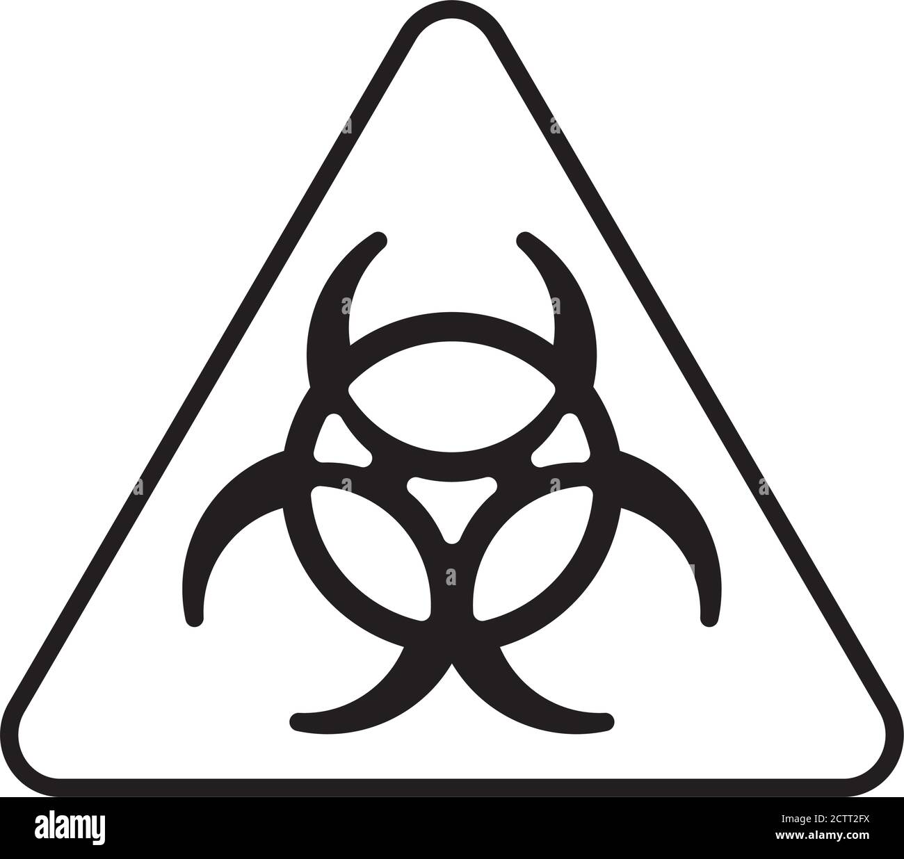 biohazard sign symbol icon over white background, line style, vector illustration Stock Vector