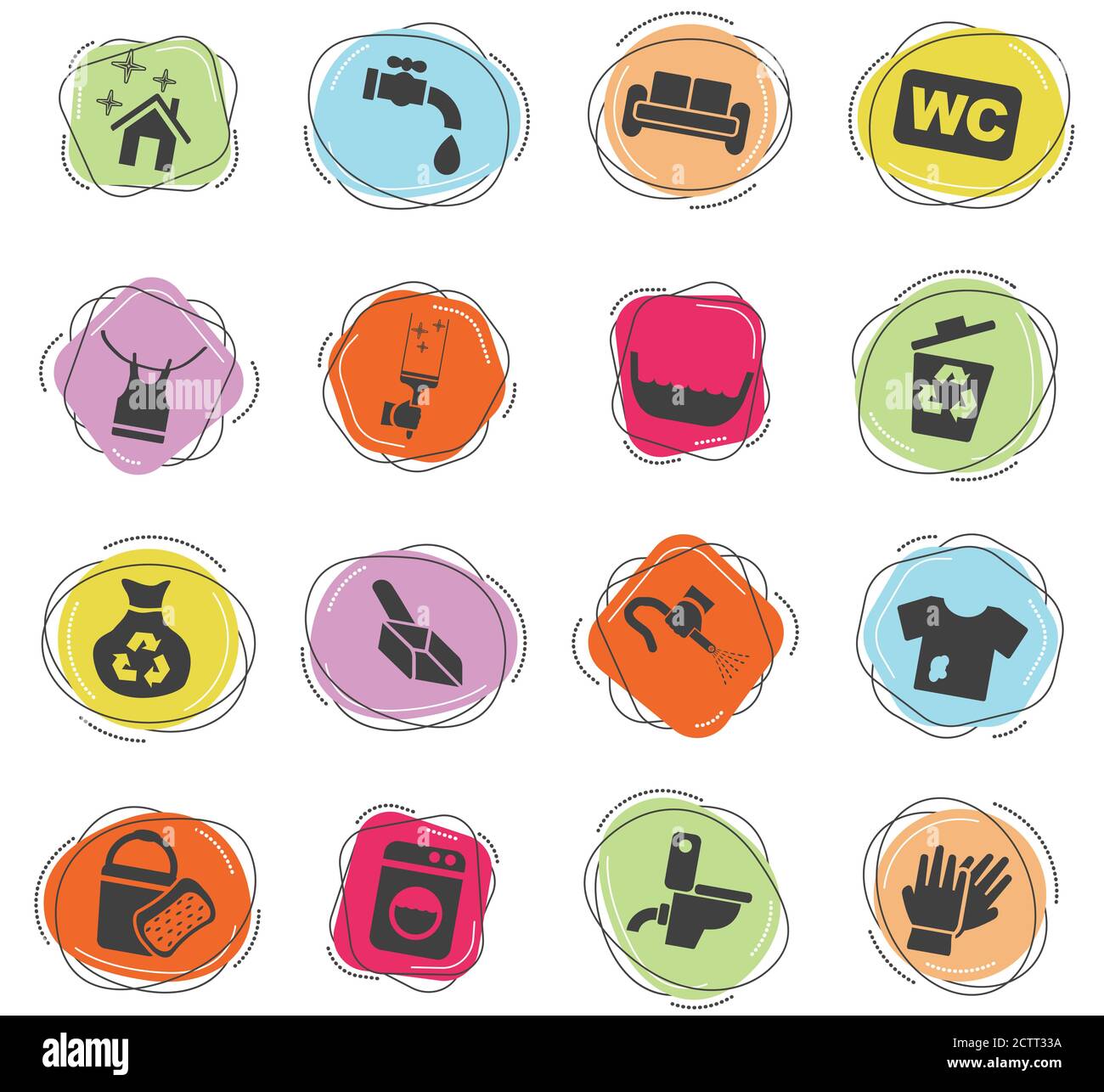 cleaning company icon set Stock Vector Image & Art Alamy