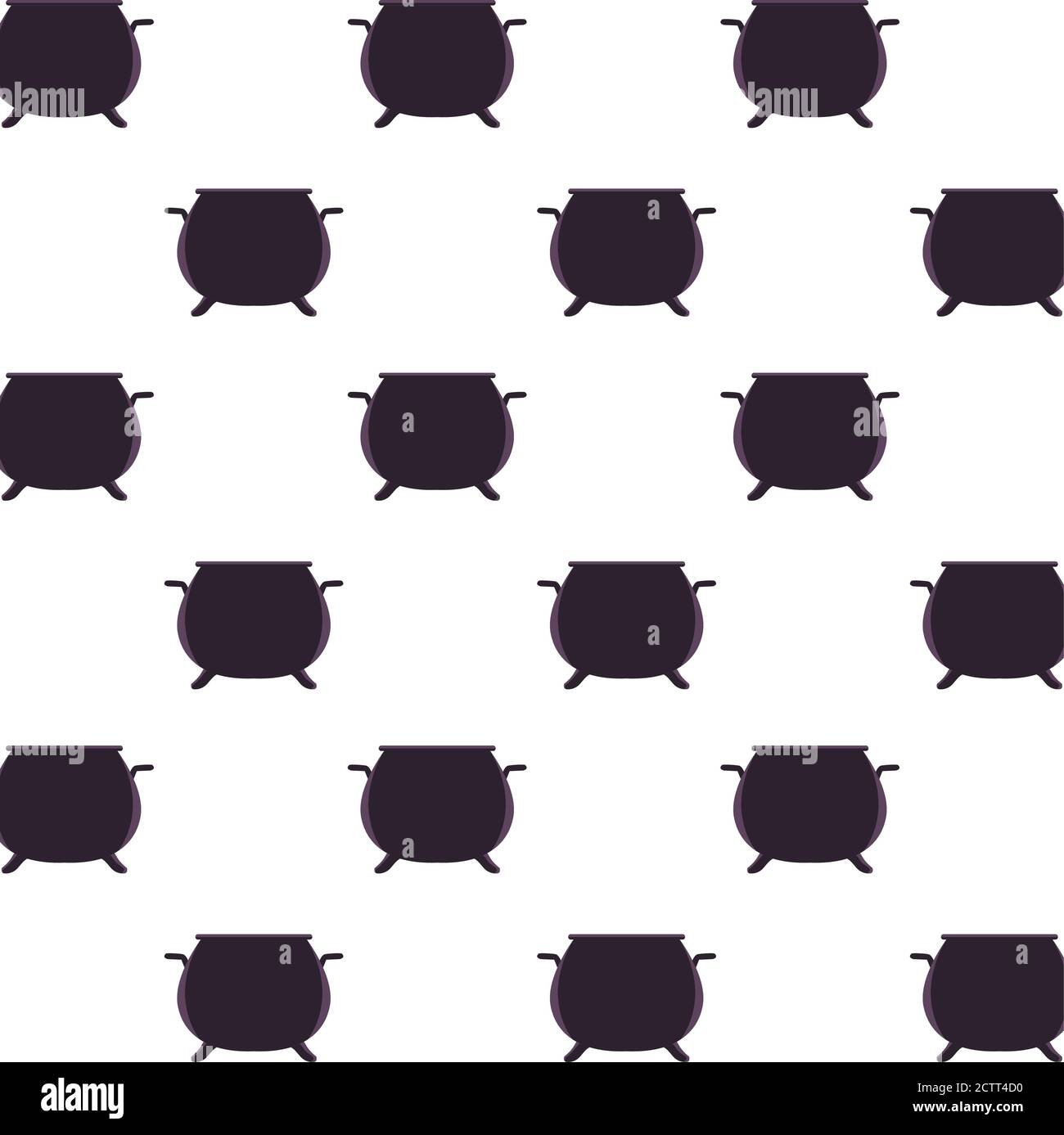 halloween witch cauldrons pots pattern background vector illustration design Stock Vector