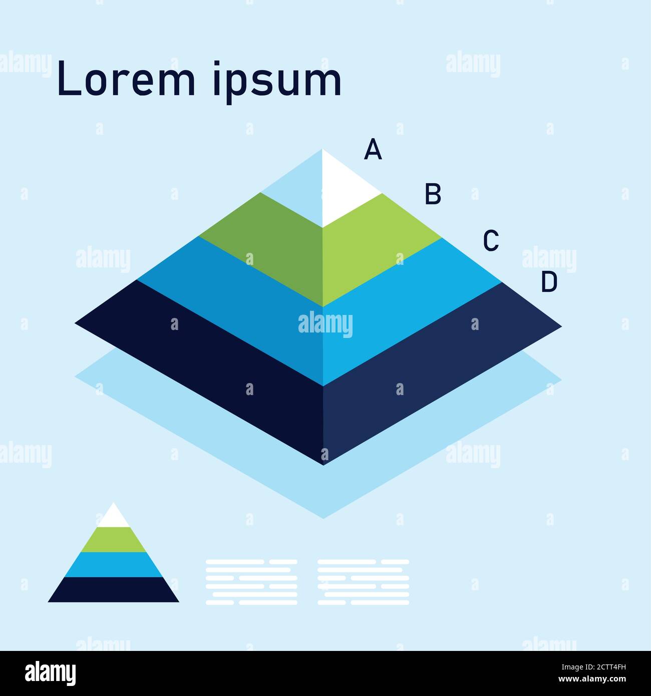 pyramid chart infographic design, Data information and analytics theme ...