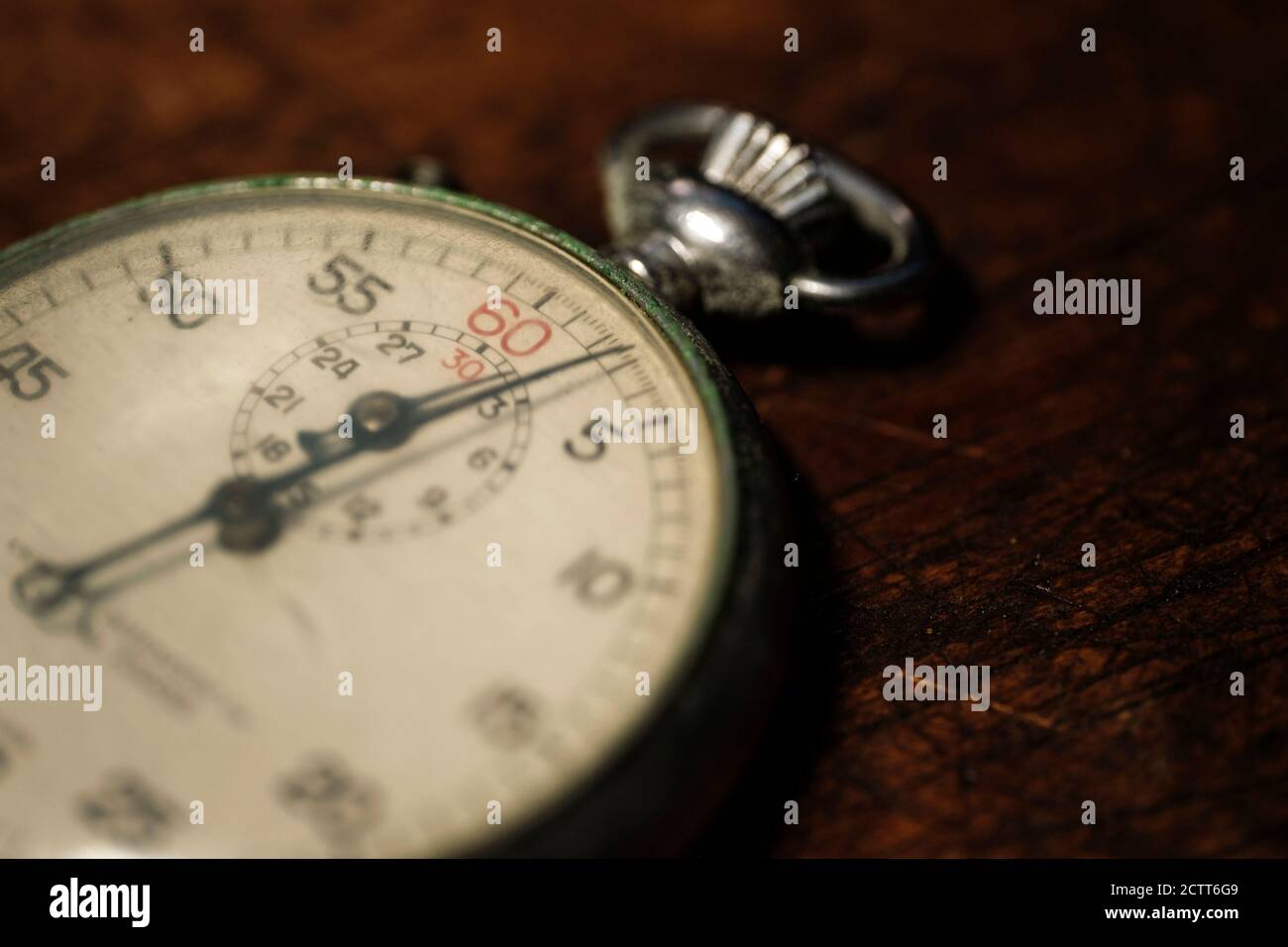 Close-up of antique stop watch Stock Photo