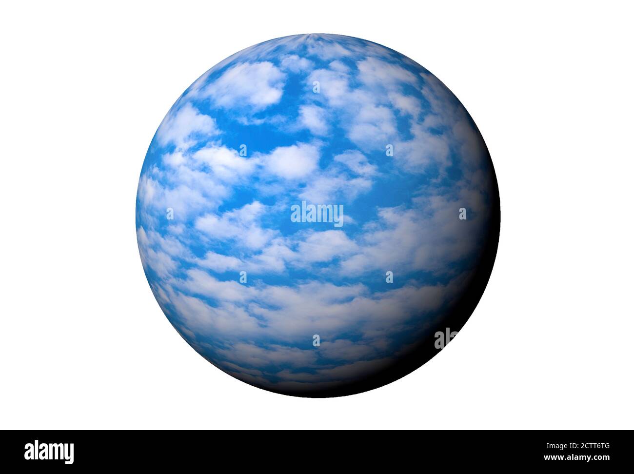 Globe showing sky with clouds Stock Photo