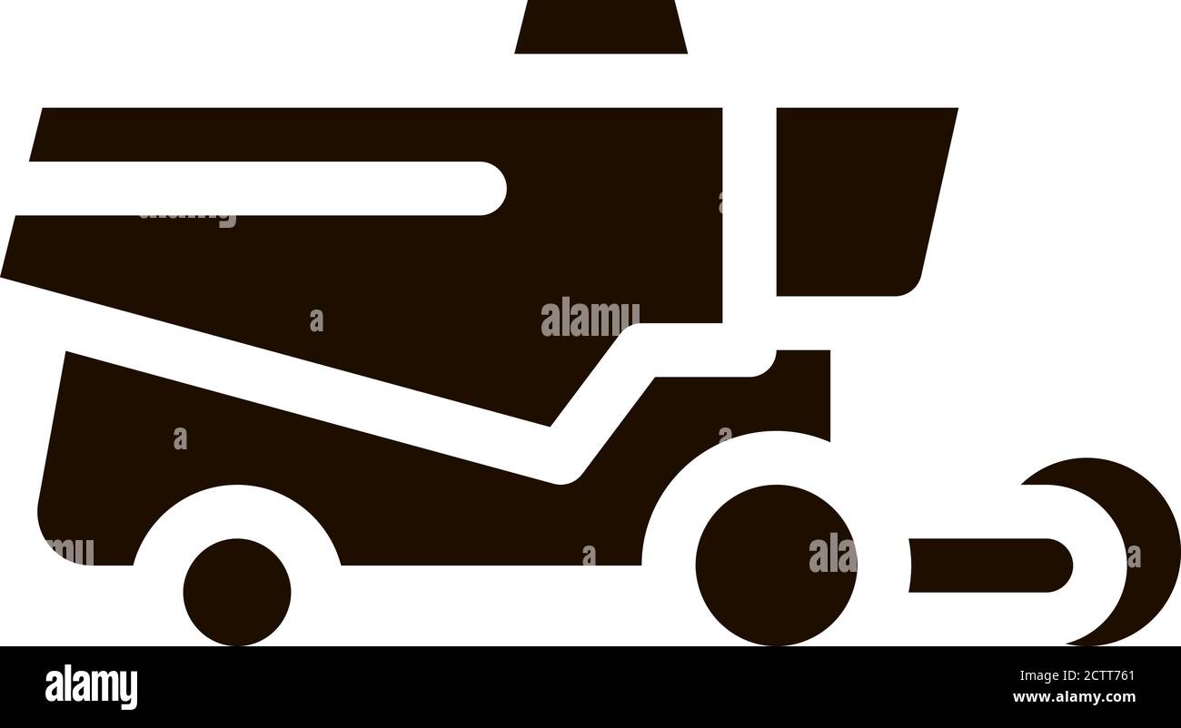 Reaping Harvester Vehicle Vector Icon Stock Vector
