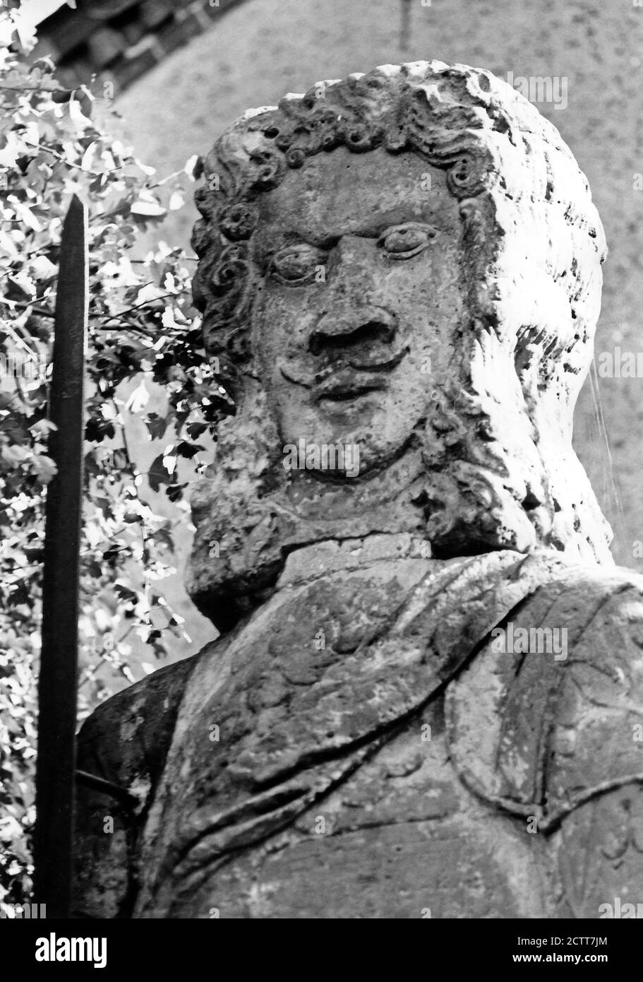 The Roland statue in Buch, Saxony-Anhalt, Germany, photo taken 1985 Stock Photo