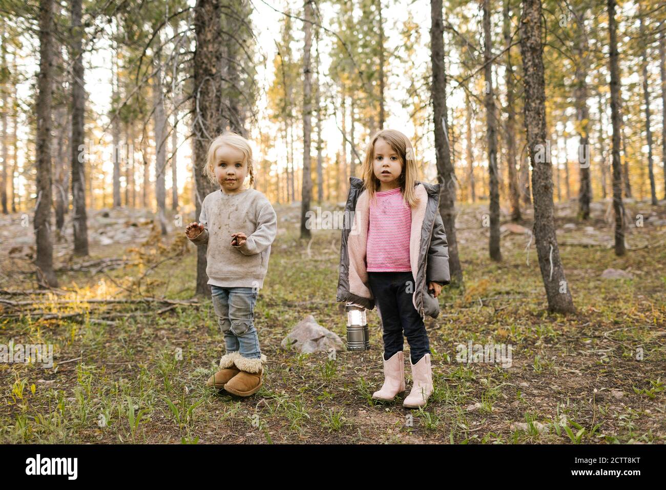 Two girls in forest hi-res stock photography and images - Alamy