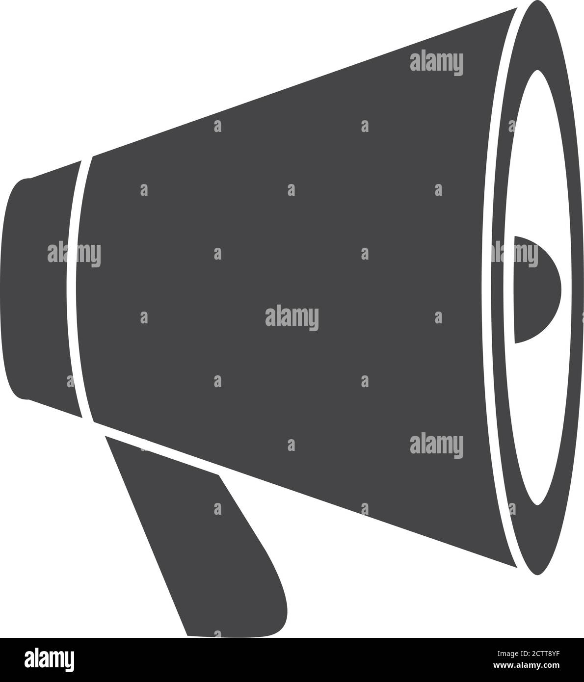 megaphone message noise announce vector illustration silhouette icon