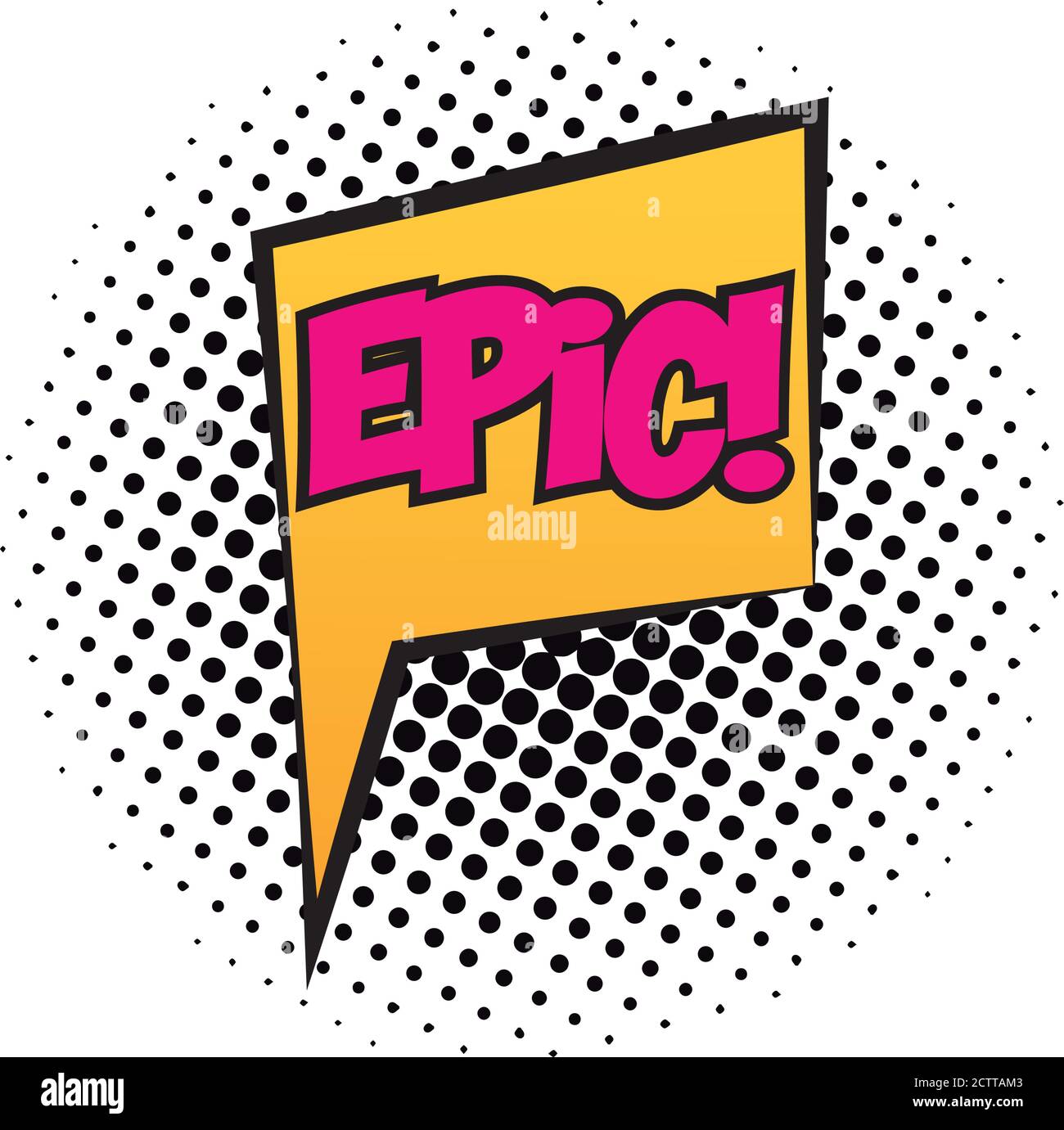 speech bubble with spic word pop art fill style vector illustration ...