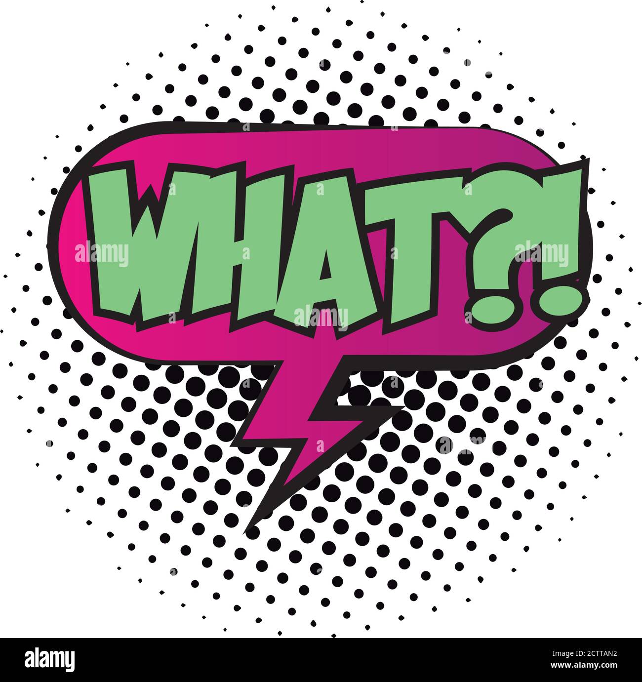 speech bubble with what word pop art fill style vector illustration ...