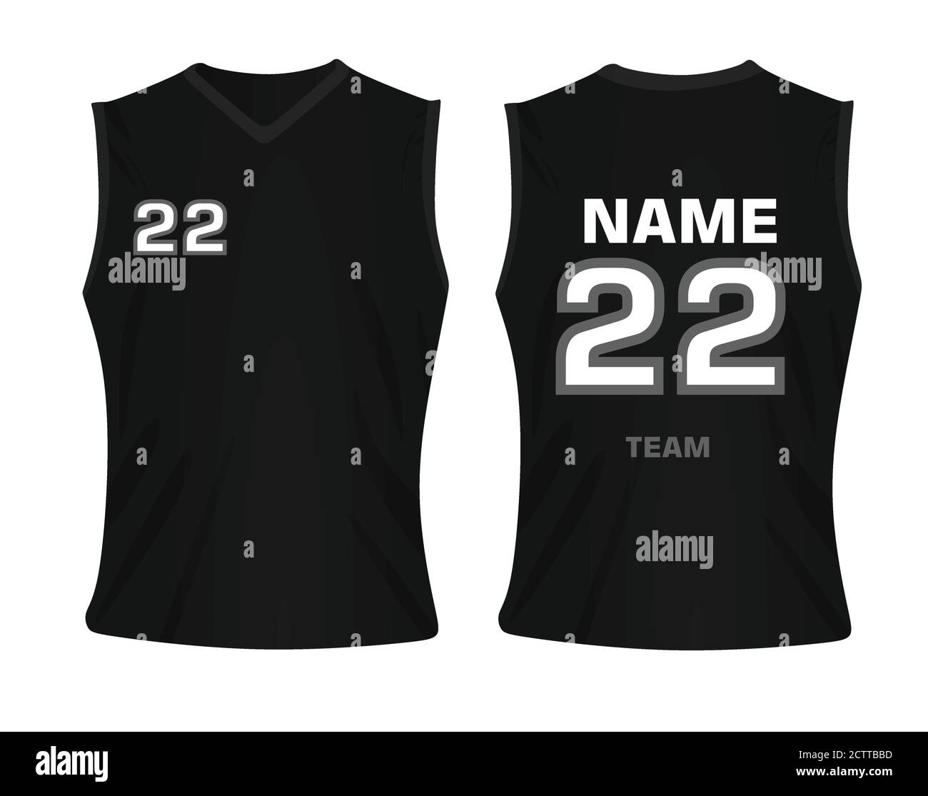 Black basketball jersey. vector illustration Stock Vector Image & Art