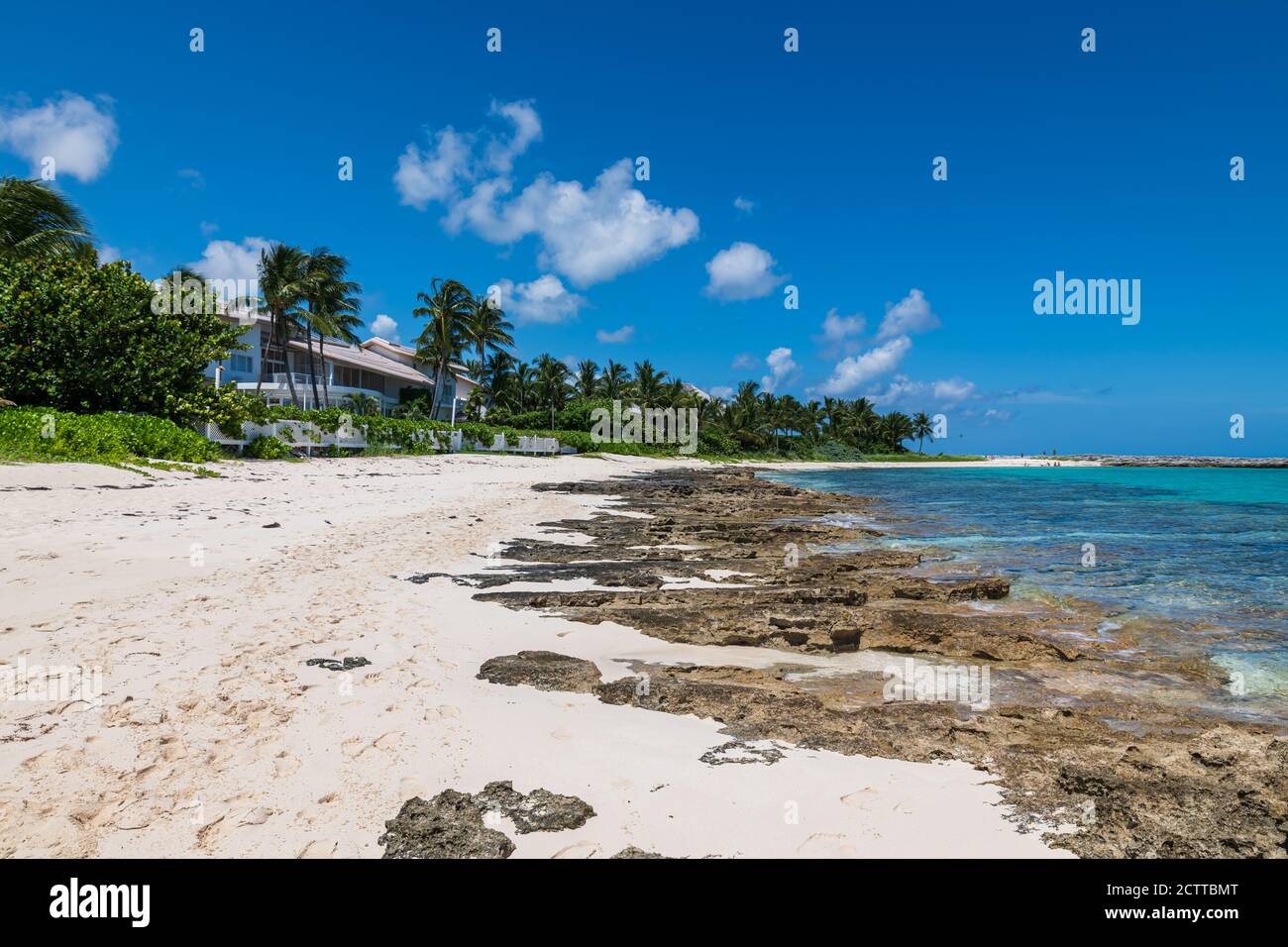 Seascape of Cabbage beach in Paradise Island (Nassau, Bahamas Stock