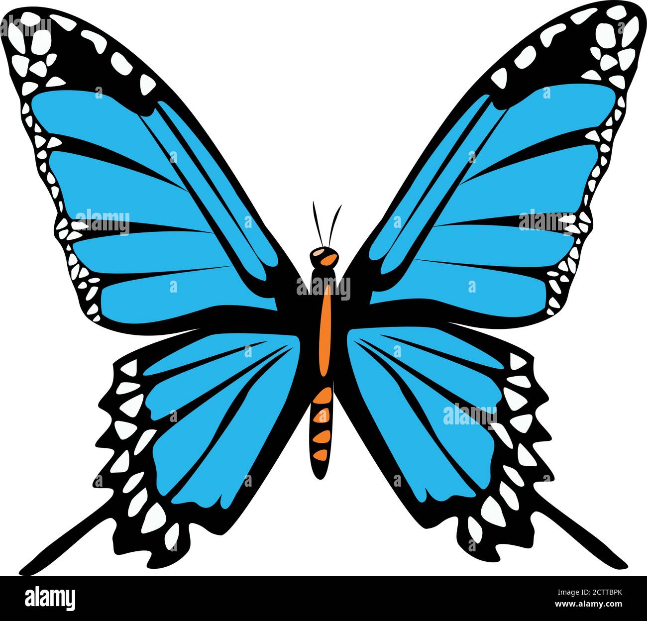 Blue Butterfly Flying Clipart