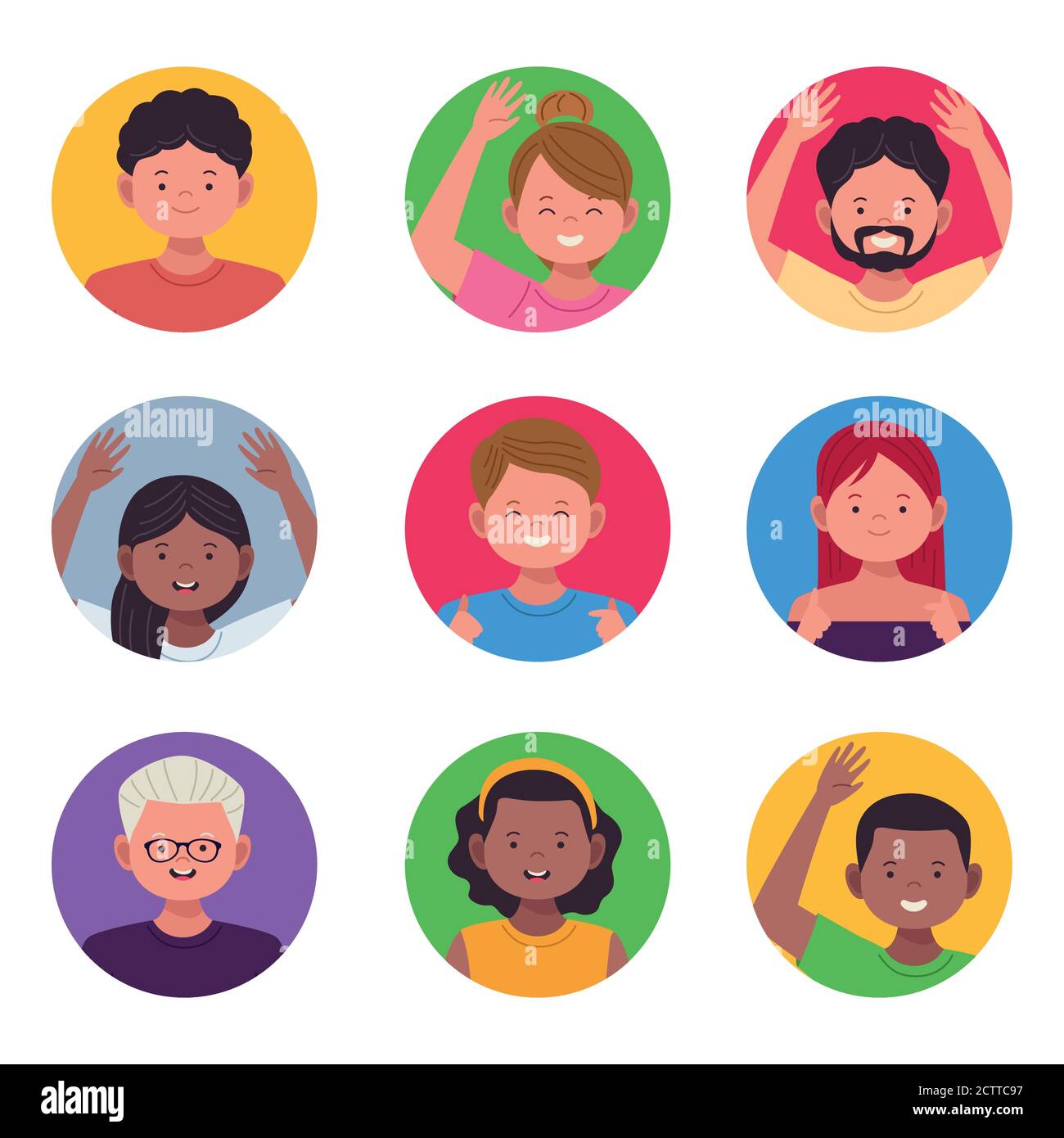 national hispanic heritage celebration with group of people characters vector illustration design Stock Vector