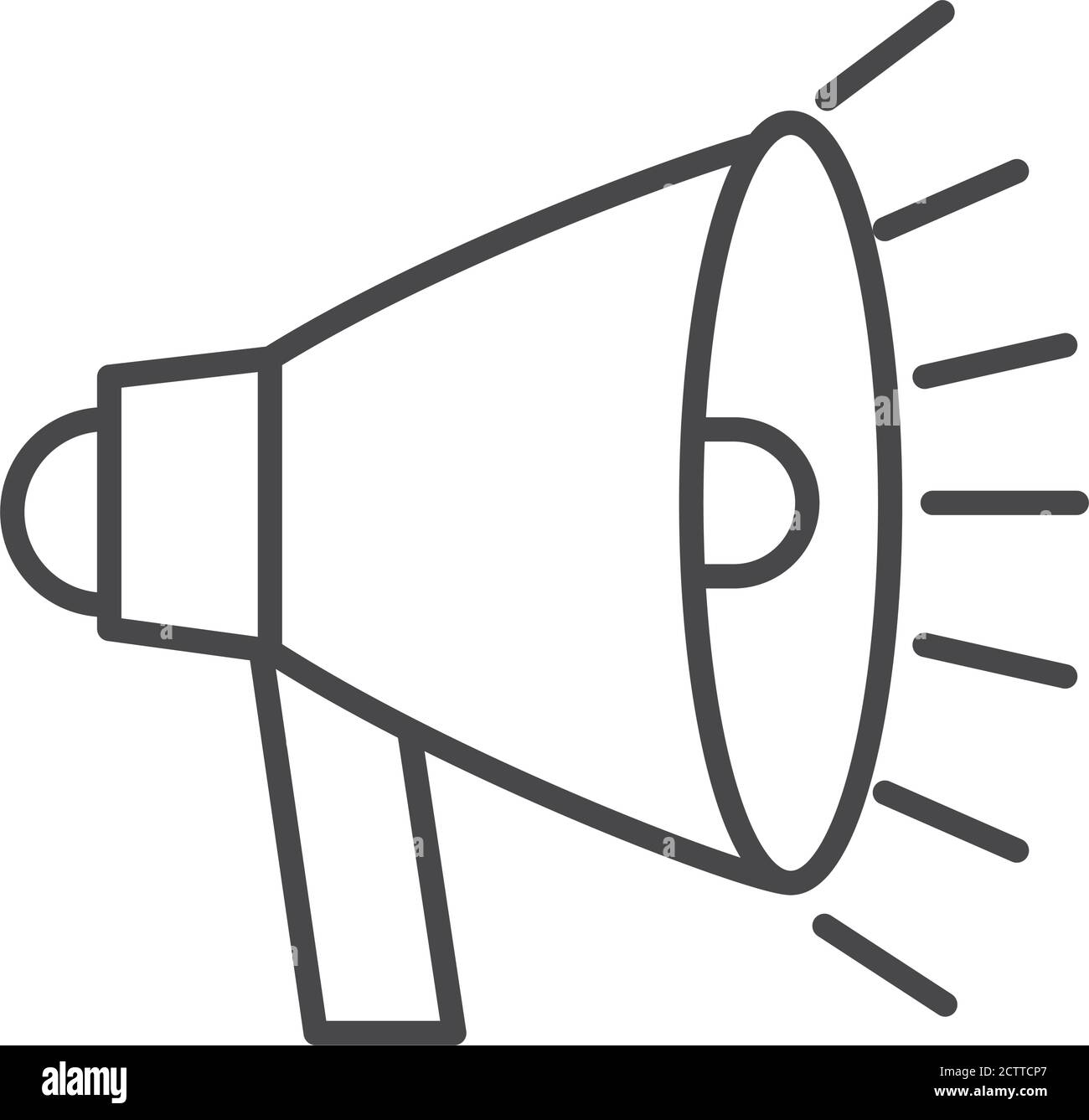 megaphone announce noise message vector illustration line icon style