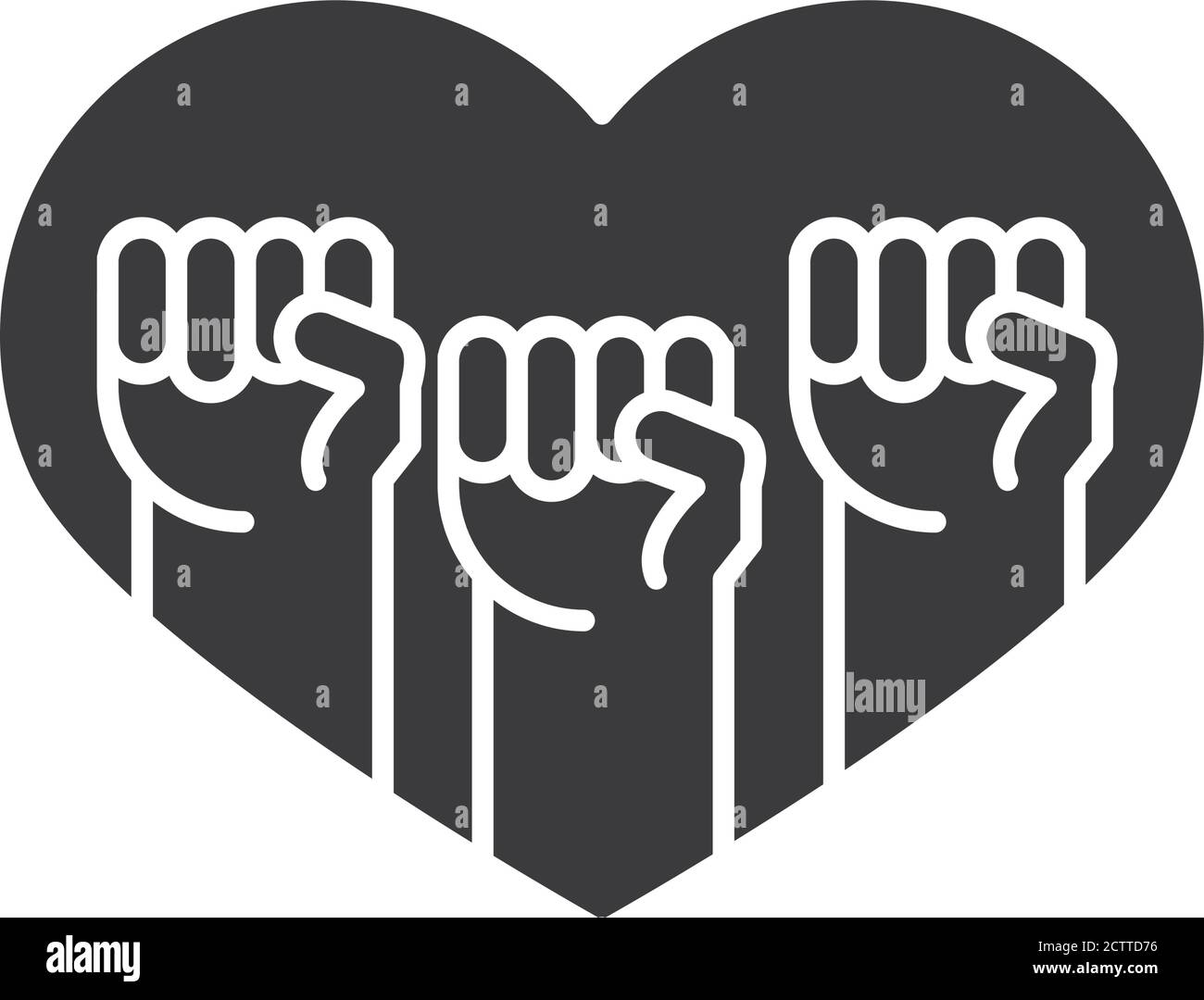 international human rights day , raised hands in the heart vector ...