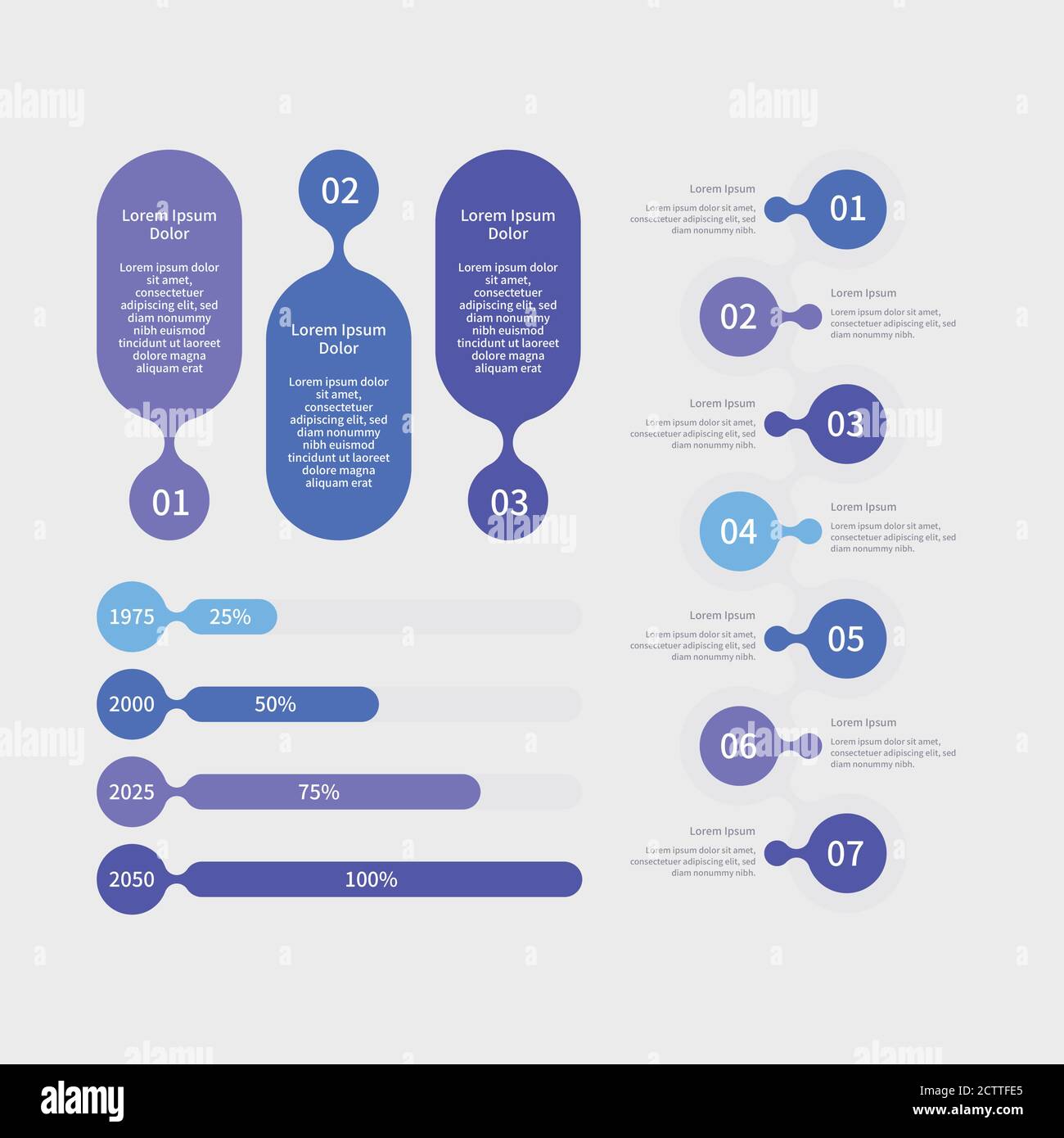 Set of infographic elements in flat design style illustration 009 Stock ...