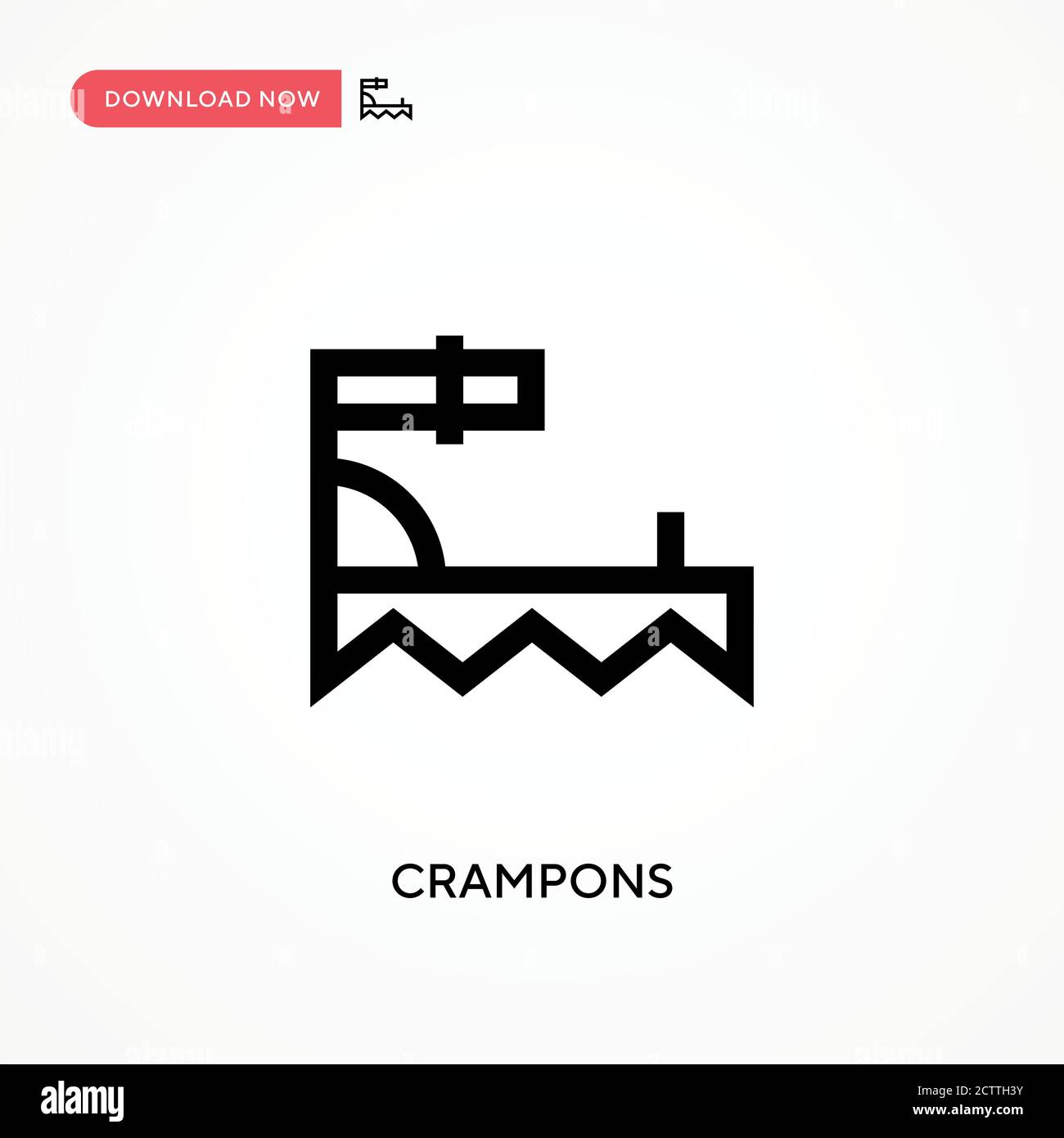 Crampons vector icon. . Modern, simple flat vector illustration for web site or mobile app Stock Vector